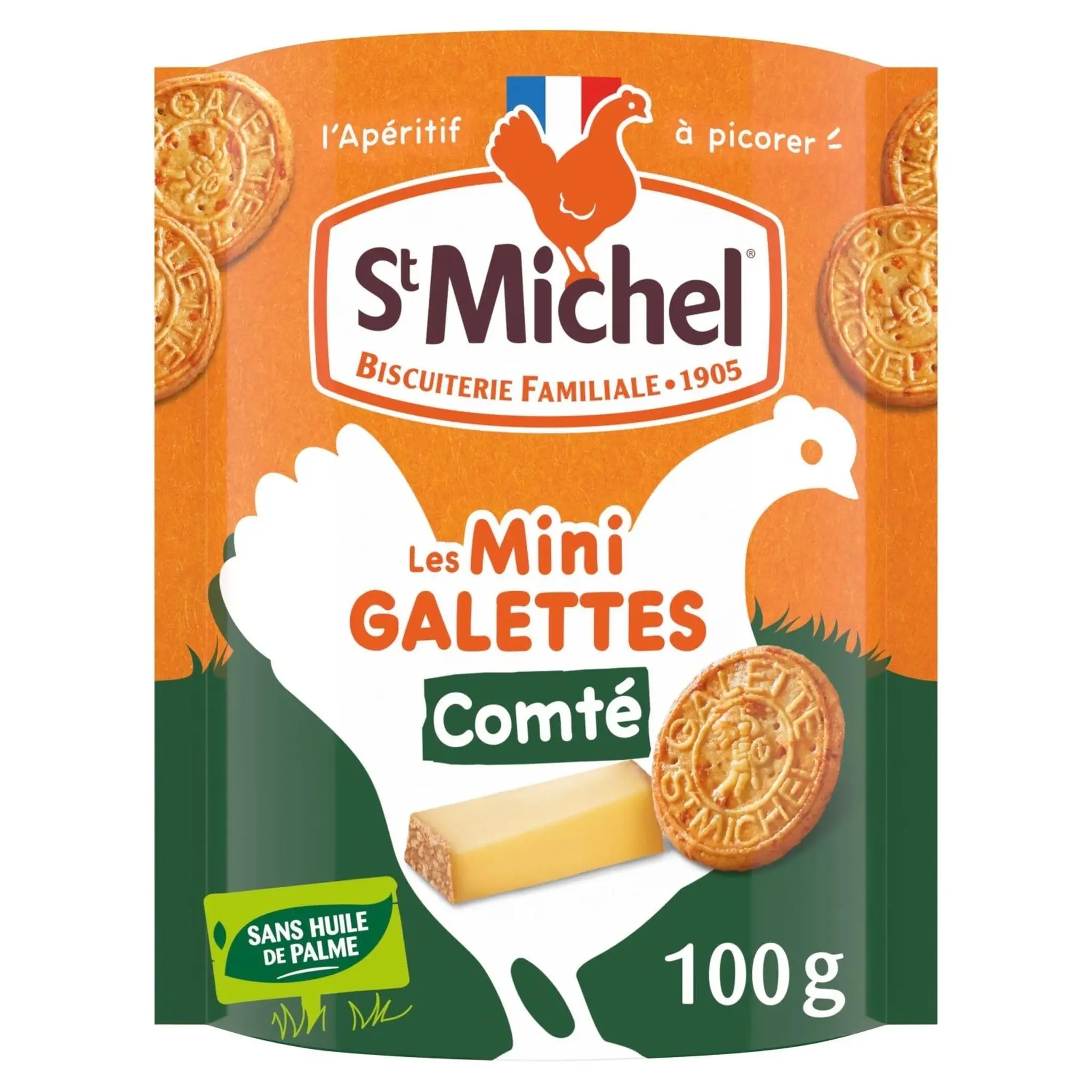 ST MICHEL Les mini galettes au comté AOP sans huile de palme