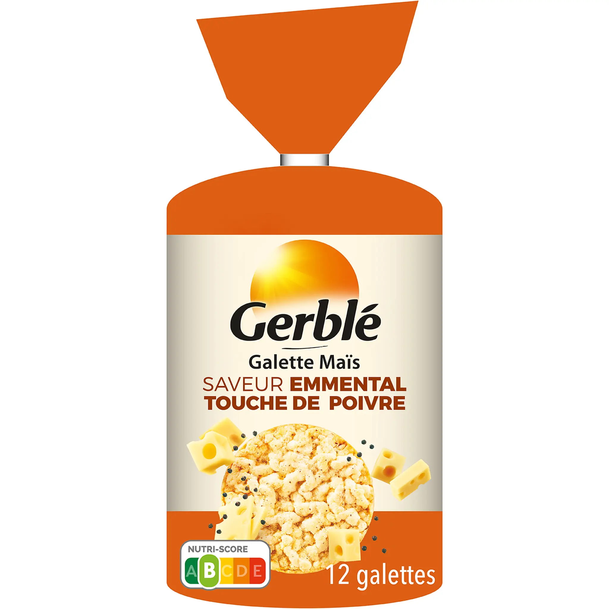 GERBLE Galette de maïs saveur emmental et touche de poivre