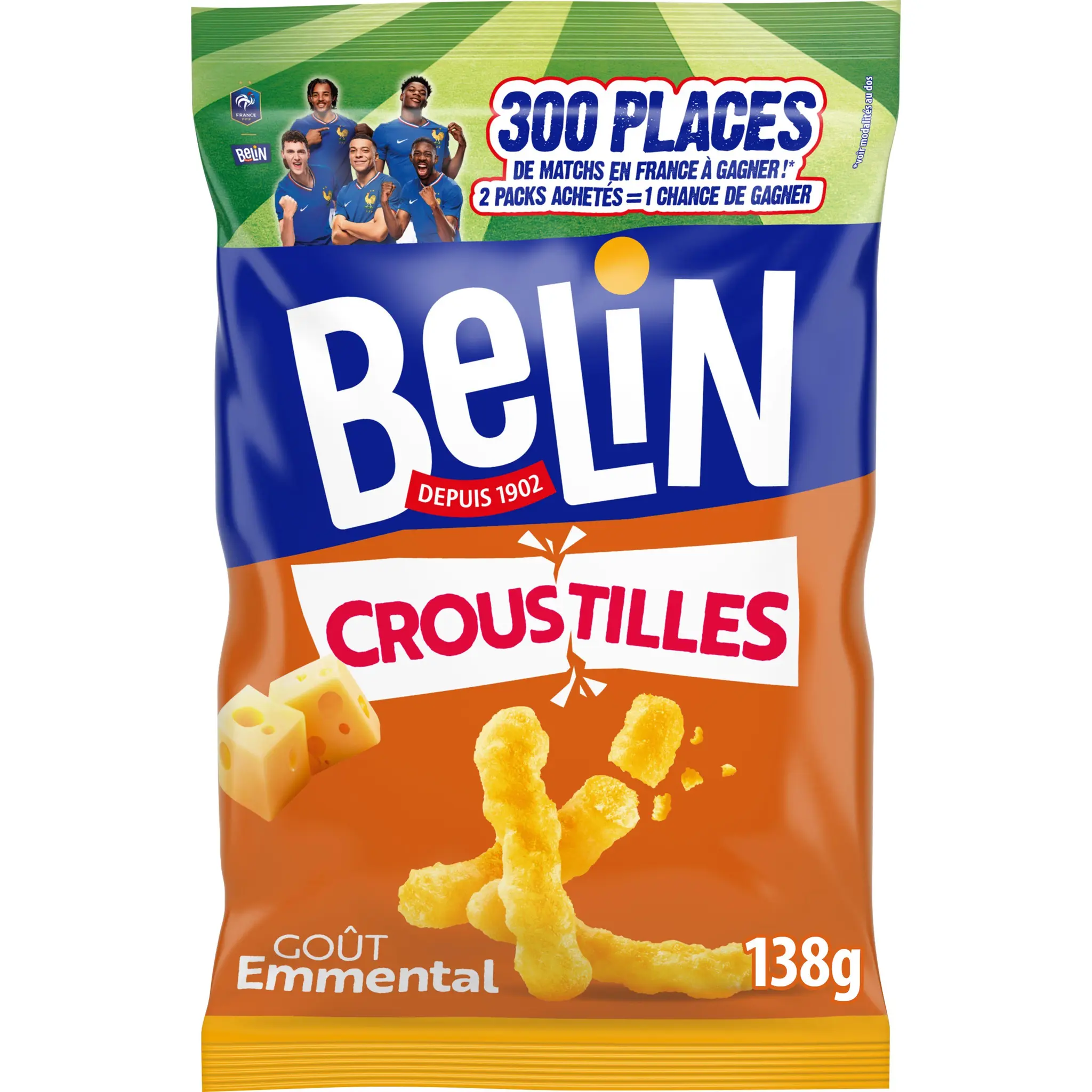 BELIN Biscuits salés apéritif Croustilles goût emmental