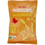 AUCHAN Biscuits soufflés croustillants saveur emmental