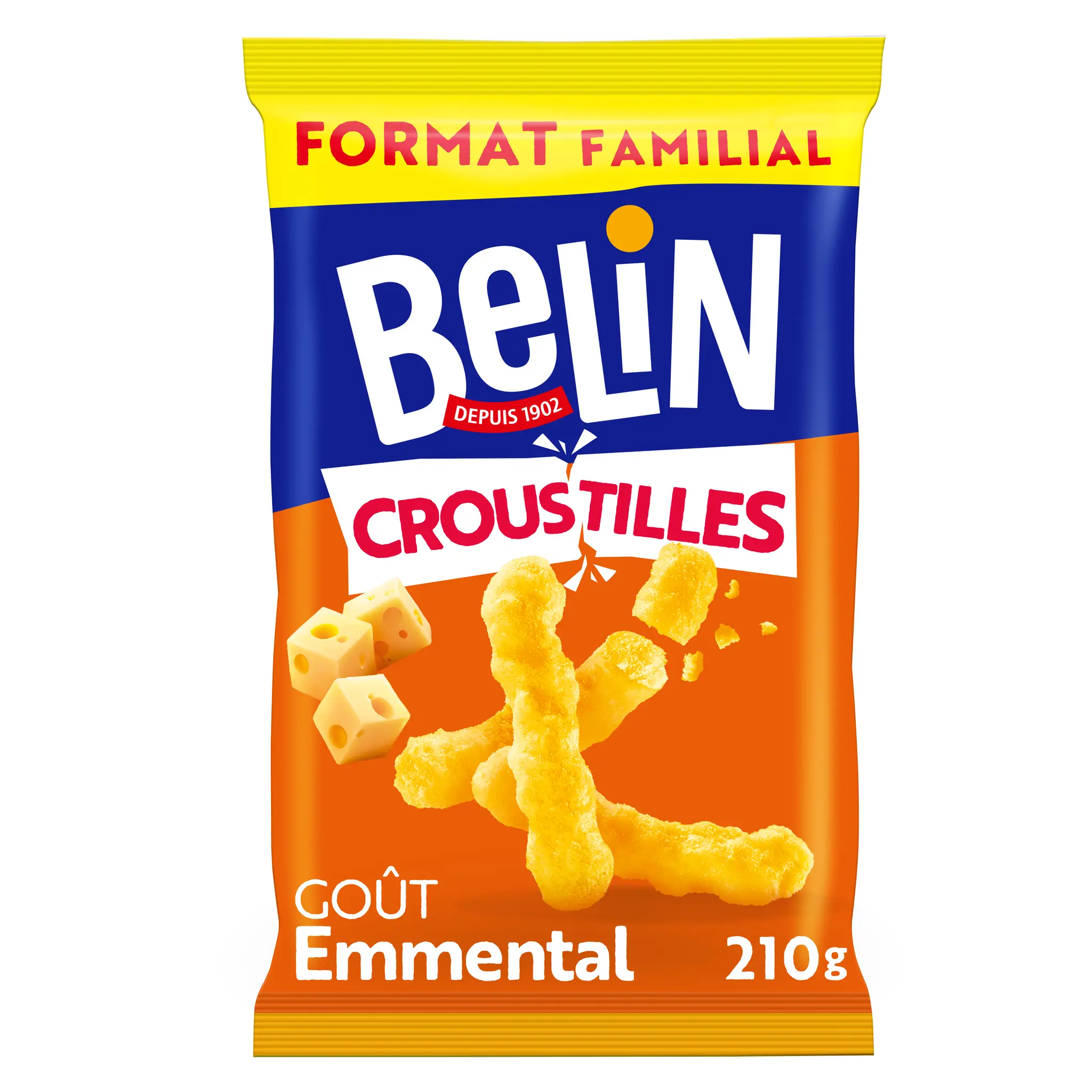 BELIN Biscuits salés apéritif Croustilles goût emmental