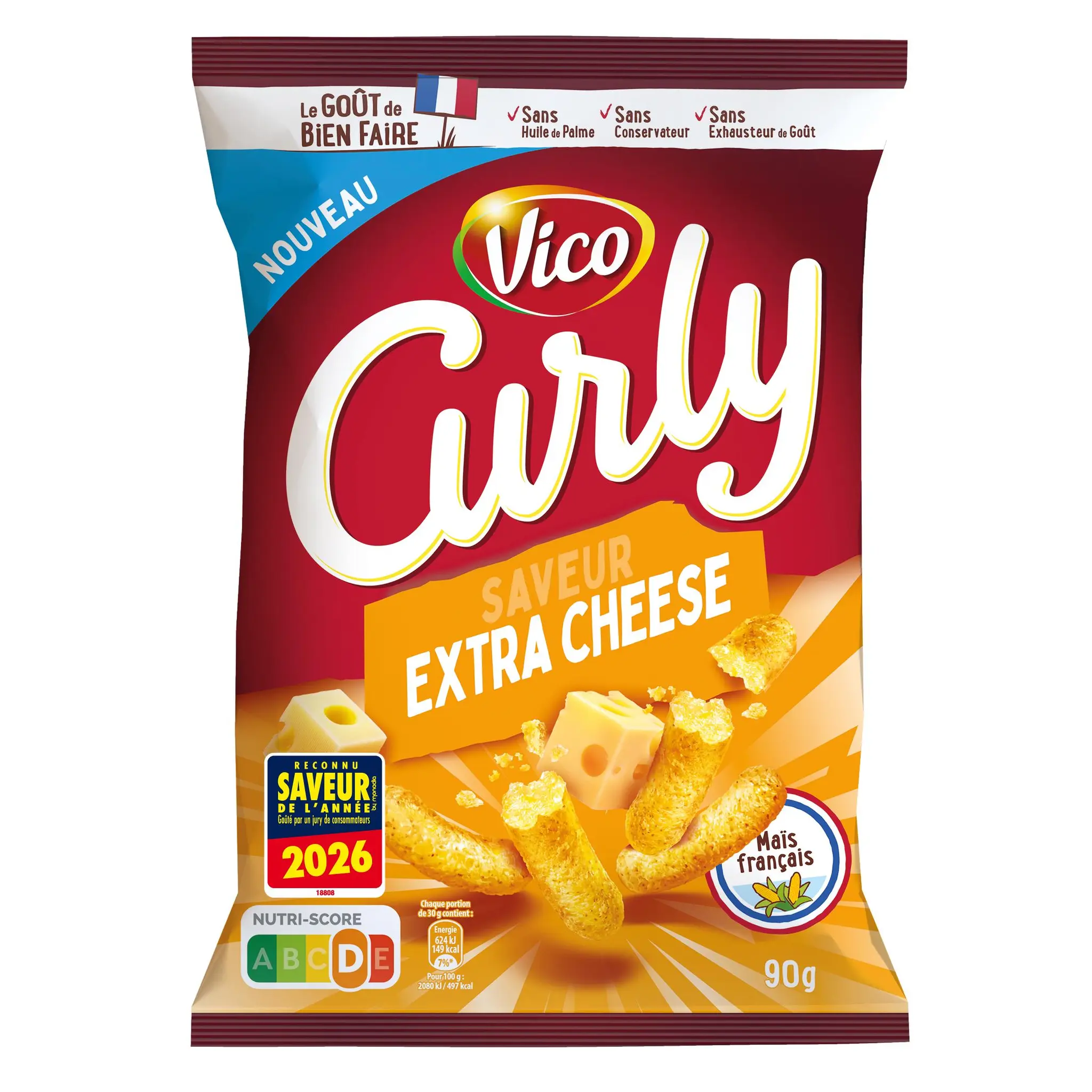 CURLY Biscuits soufflés extra cheese