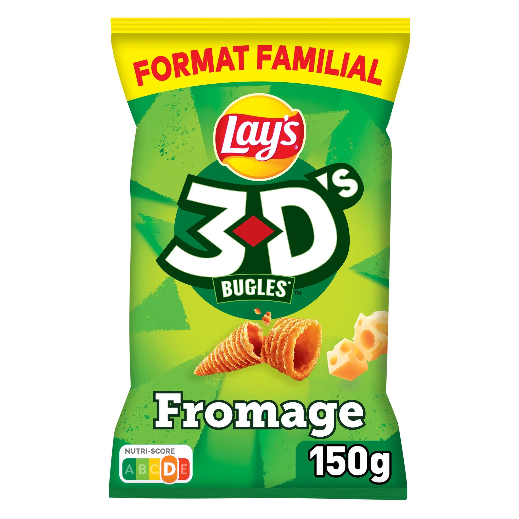LAY'S Biscuits soufflés 3D's bugles goût fromage