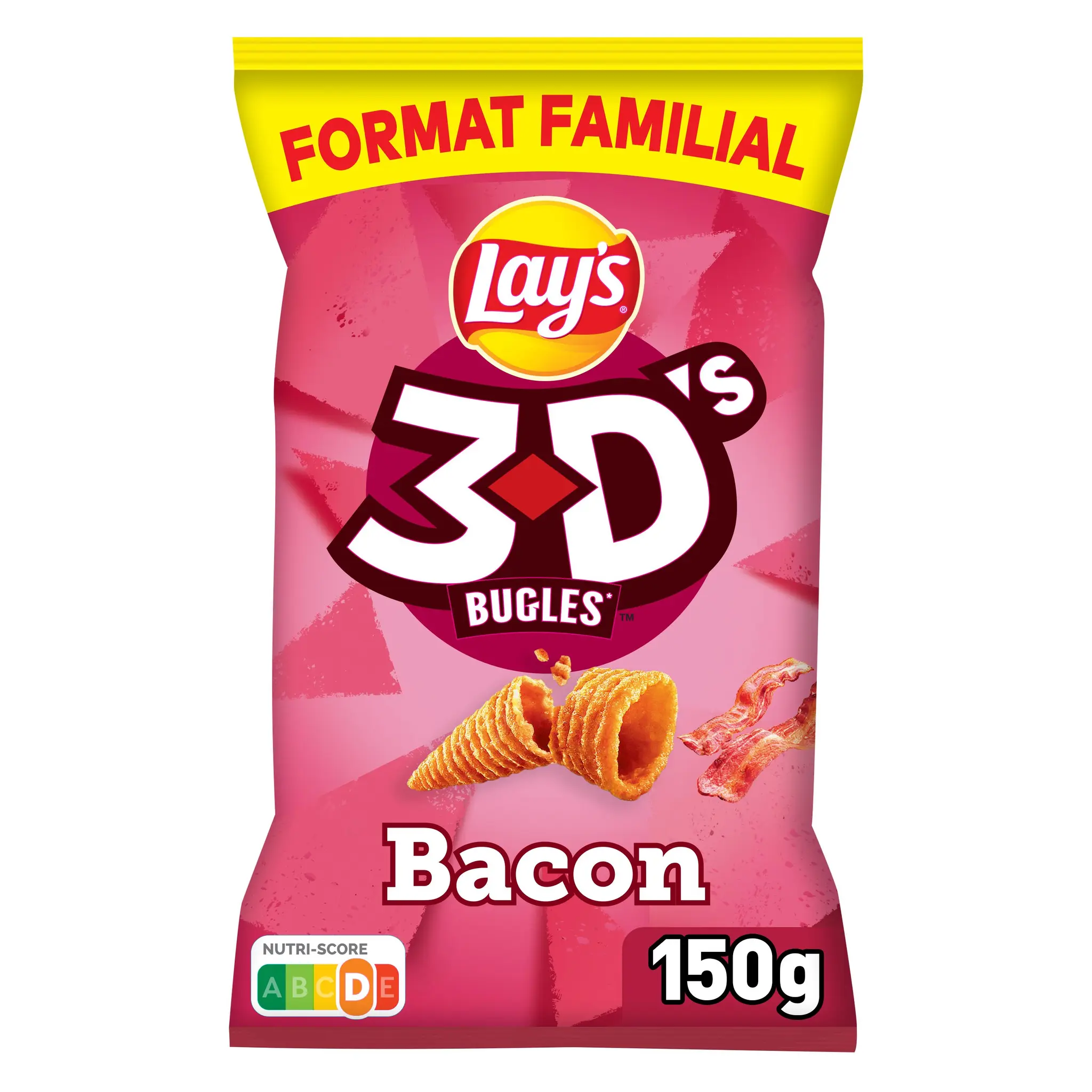 LAY'S Biscuits soufflés 3D's bugles goût bacon