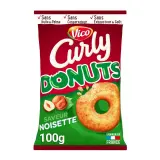 CURLY Biscuits soufflés donuts goût noisette sucré-salé