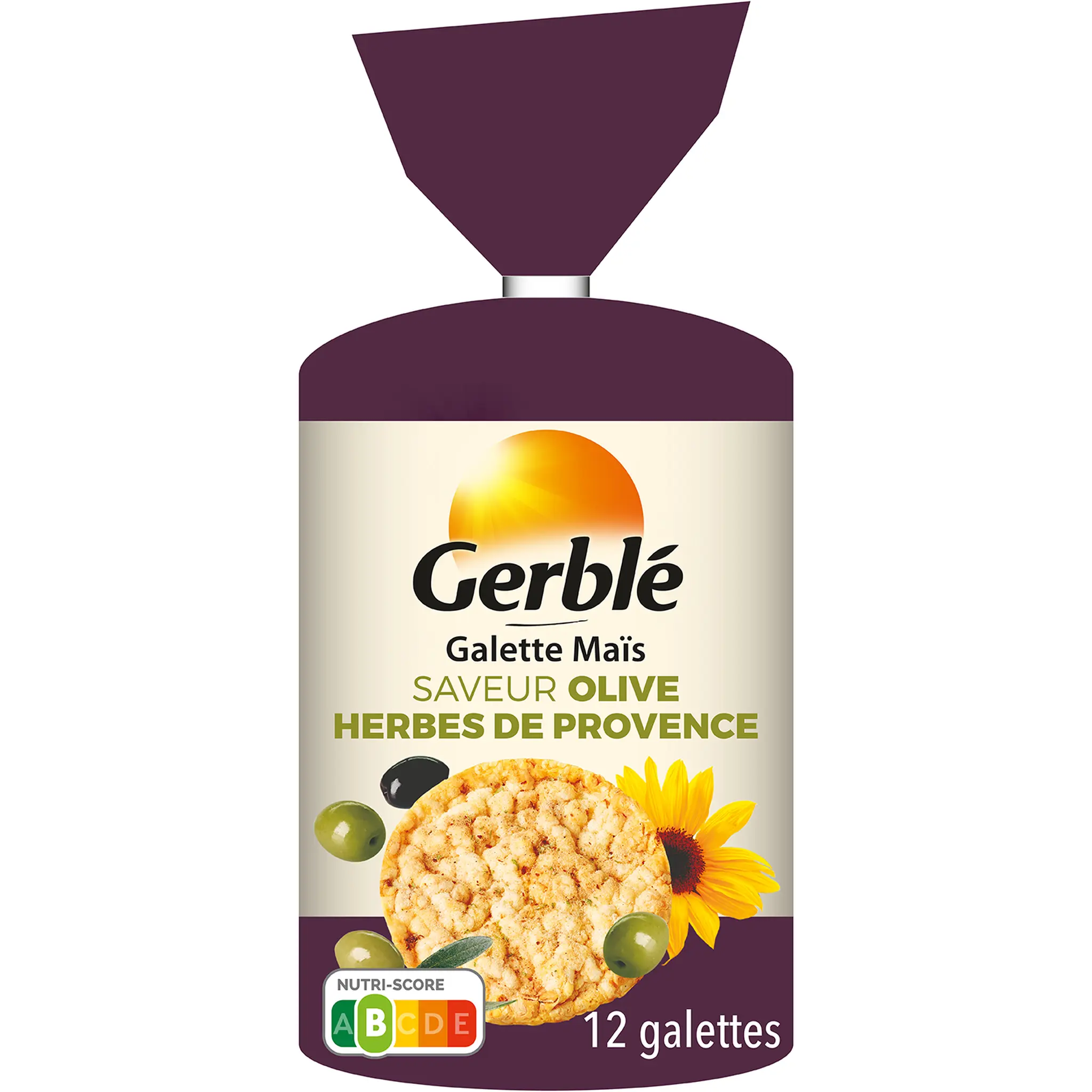 GERBLE Galettes de maïs saveur olive herbes de provence