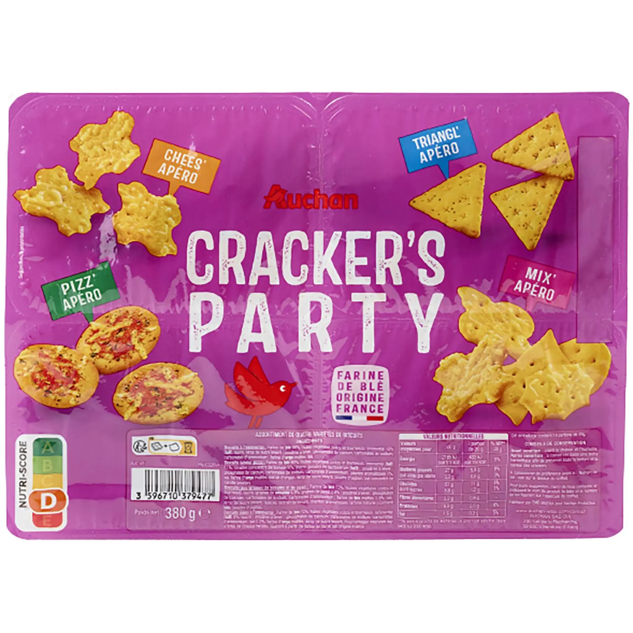AUCHAN Crackers apéro coffret