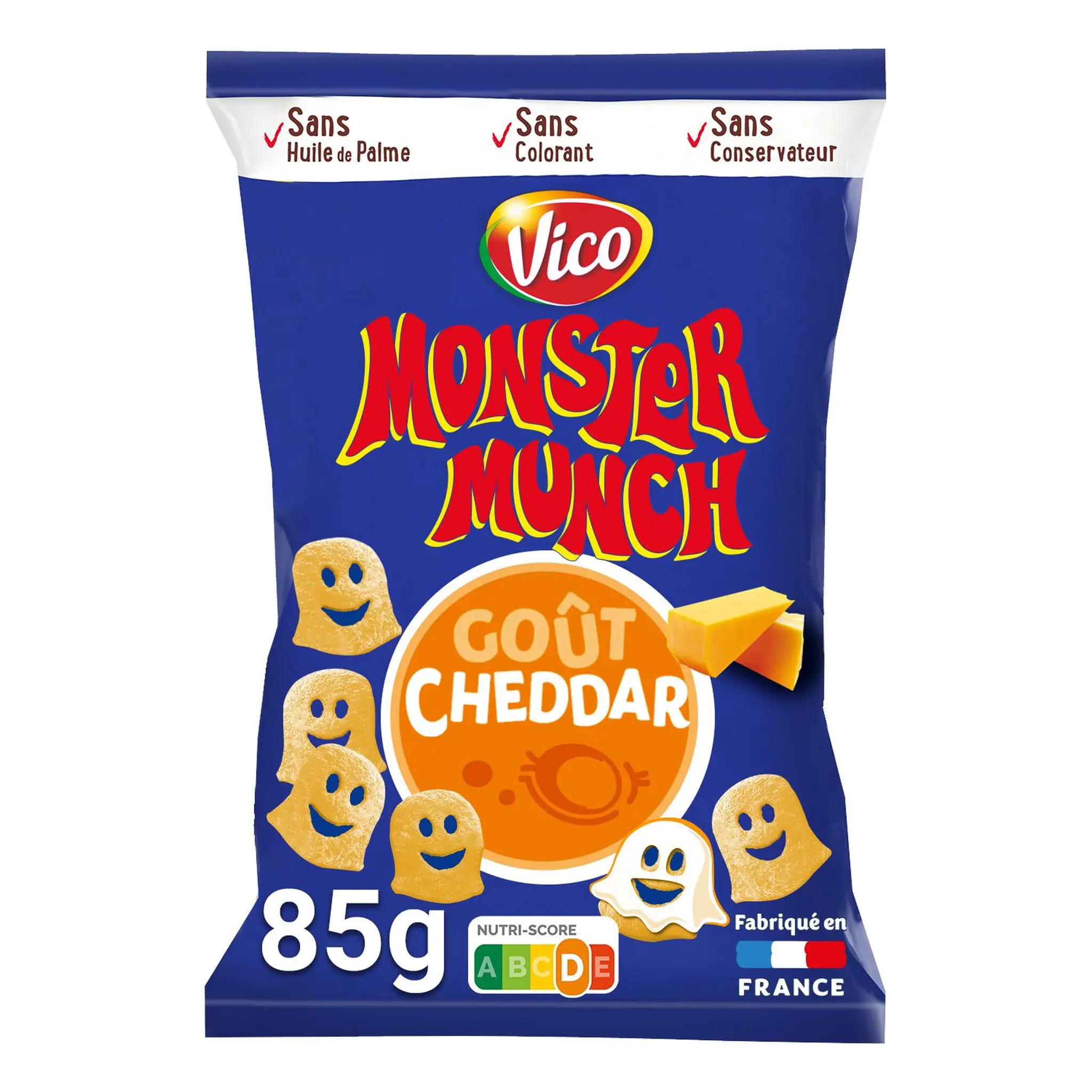 MONSTER MUNCH Biscuits soufflés goût cheddar