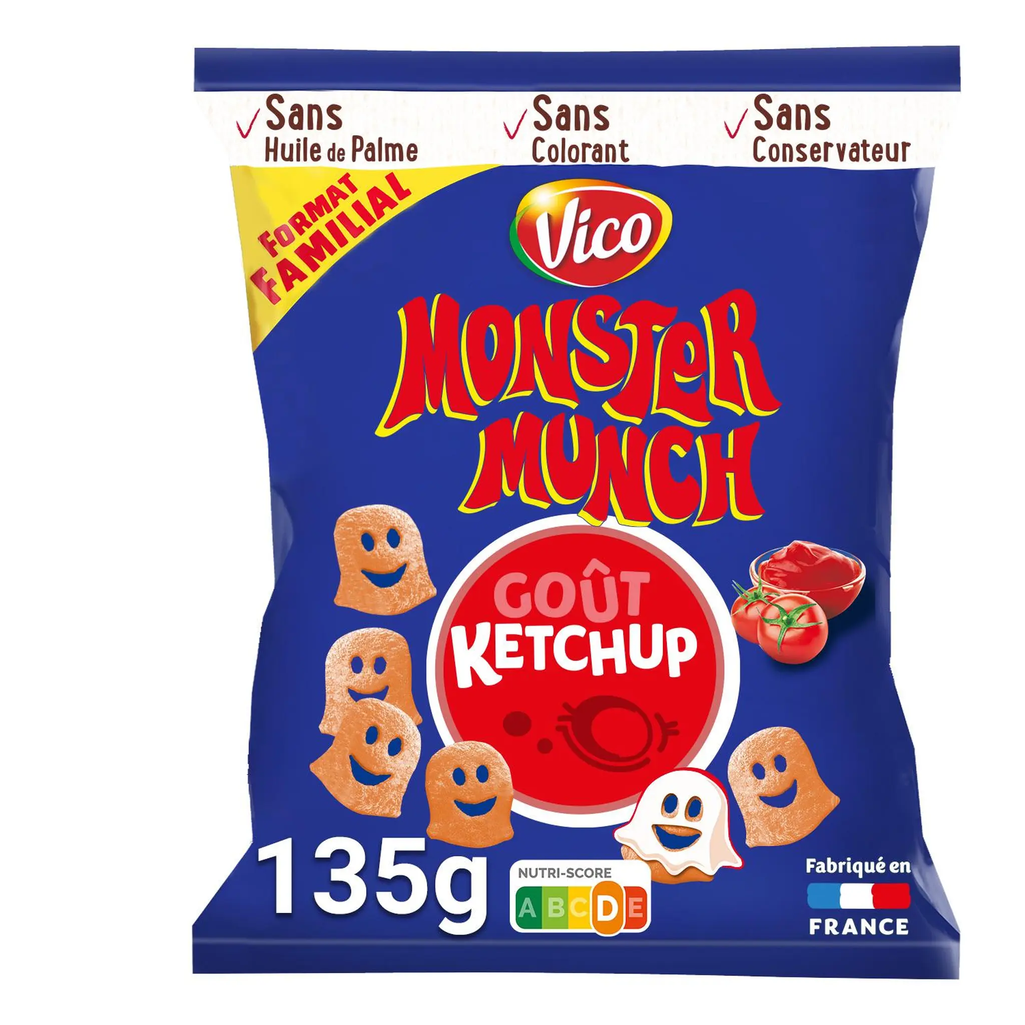 MONSTER MUNCH Biscuits soufflés goût ketchup