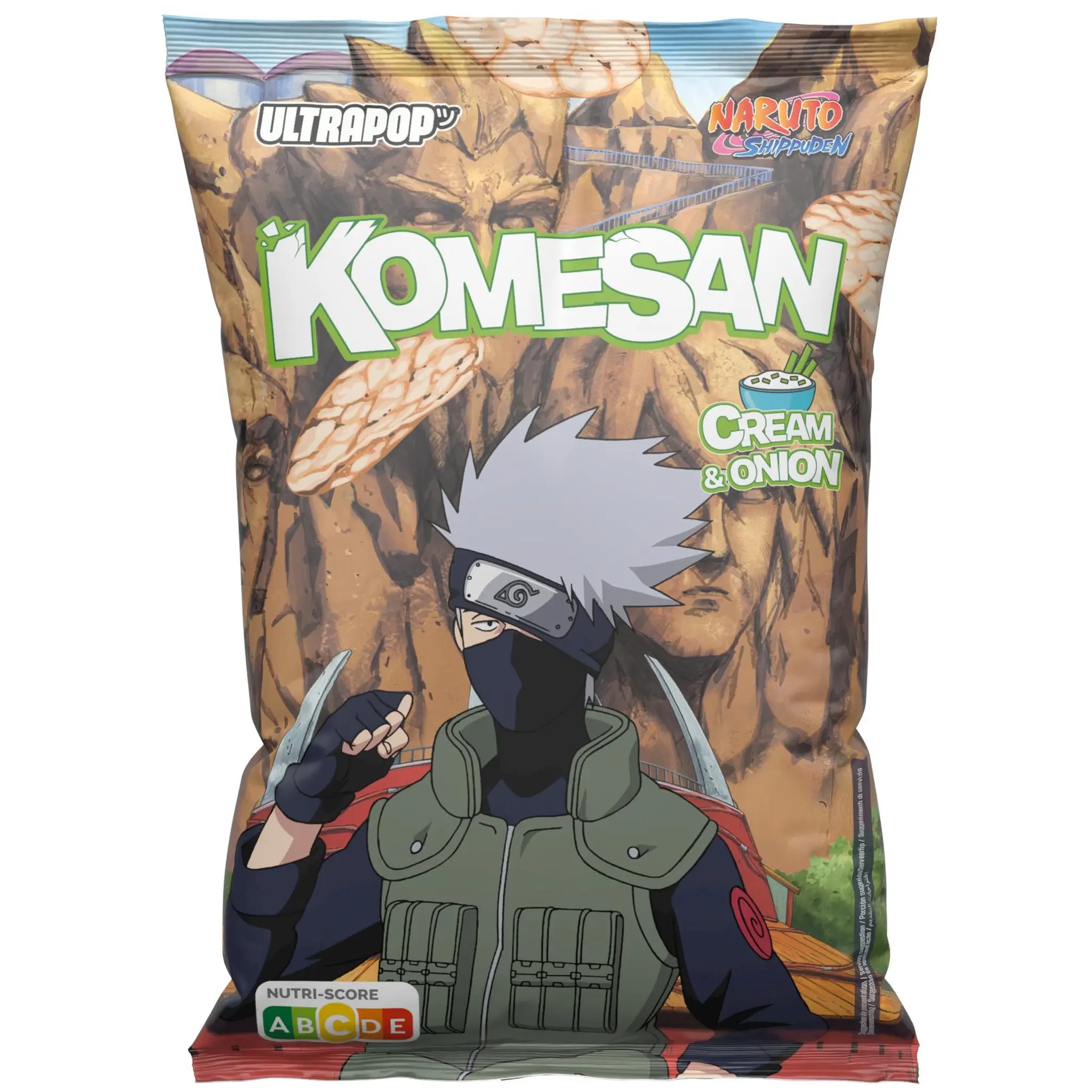 ULTRA POP Chips de riz soufflé saveur crème à l'oignon Komesan Kakashi