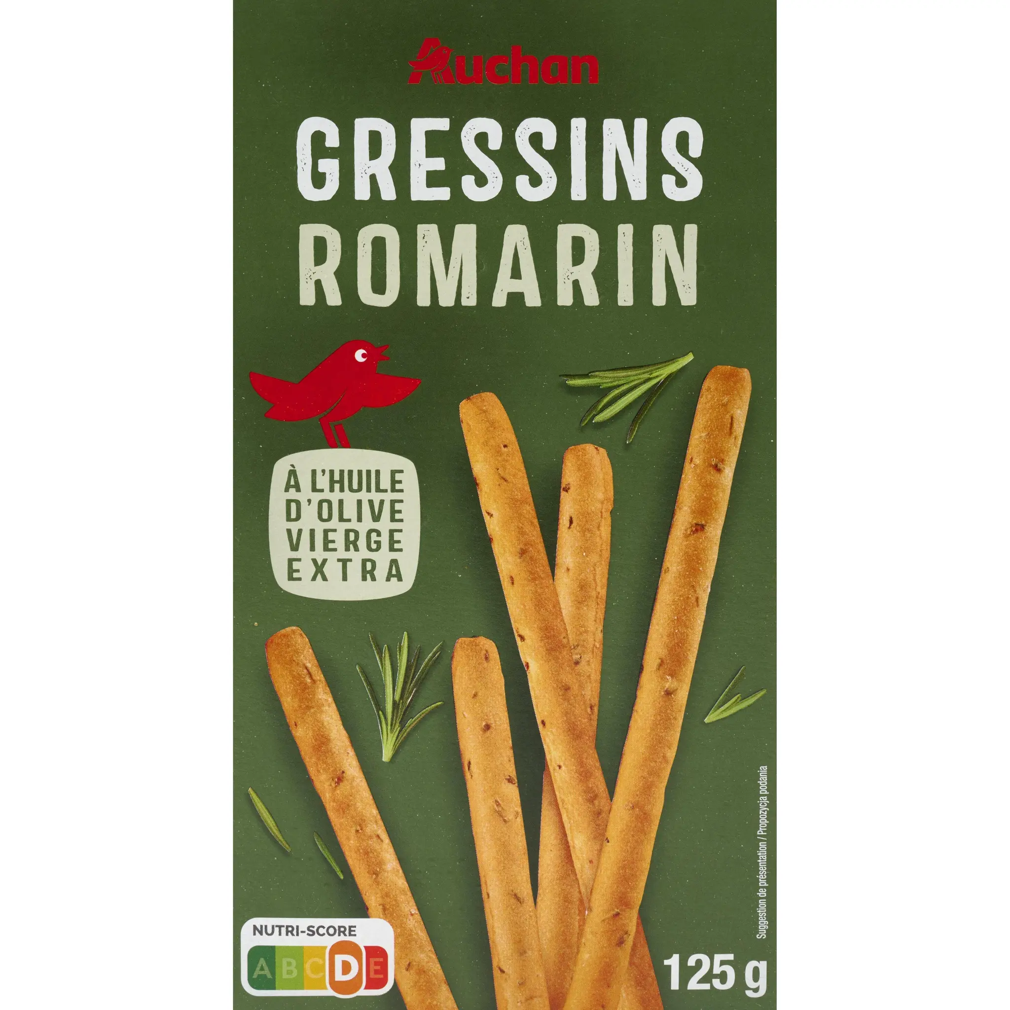 AUCHAN Gressins au romarin