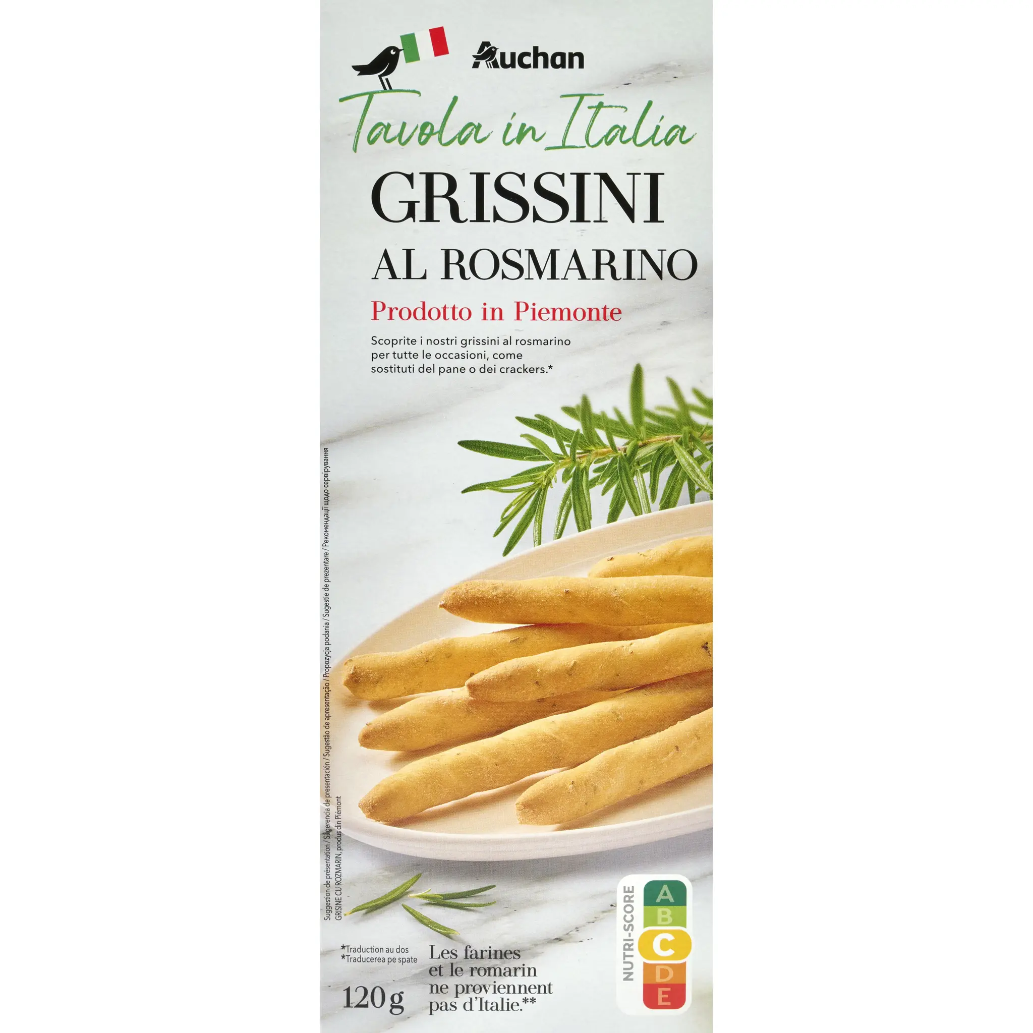 AUCHAN TAVOLA IN ITALIA Gressins au romarin
