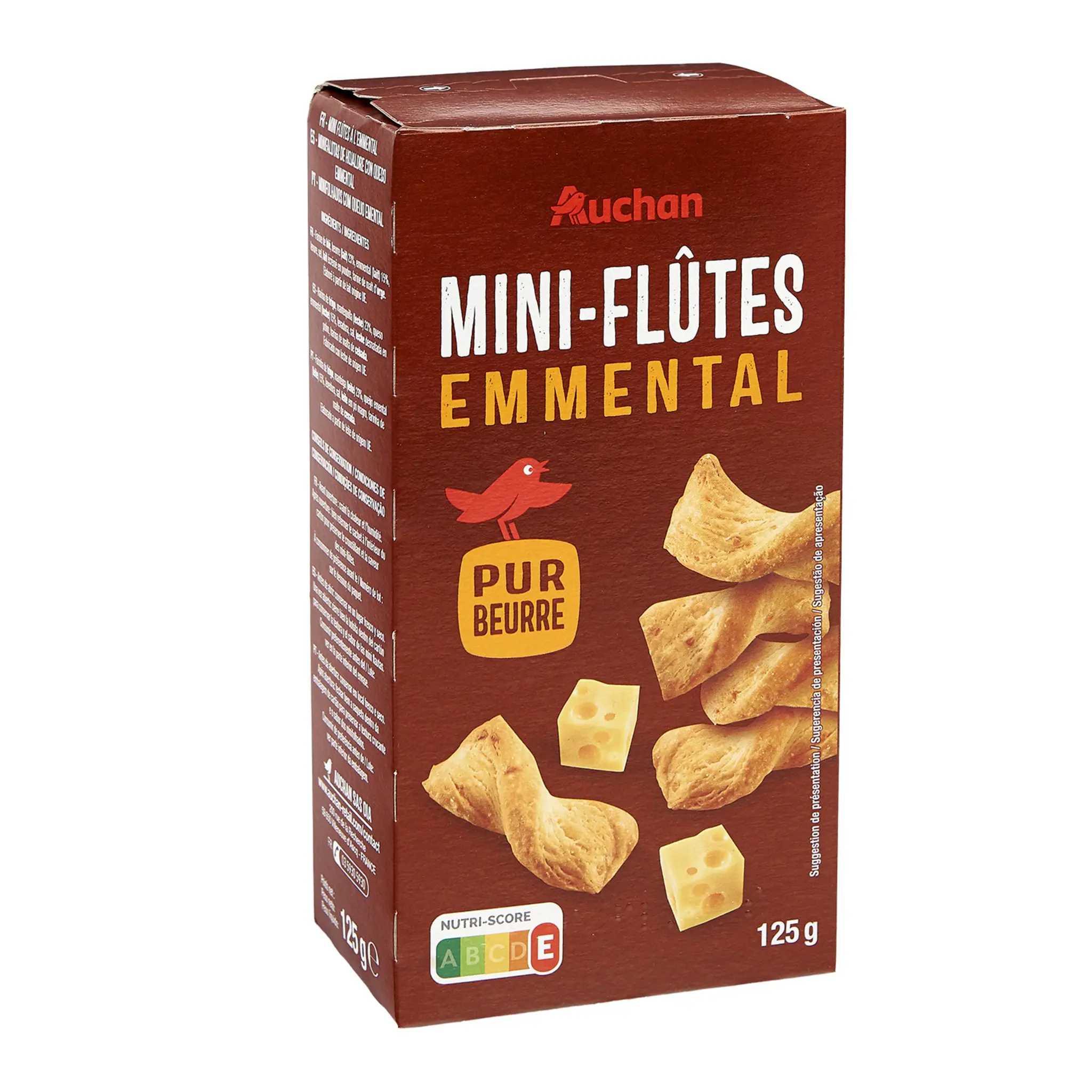 AUCHAN Mini flûtes emmental