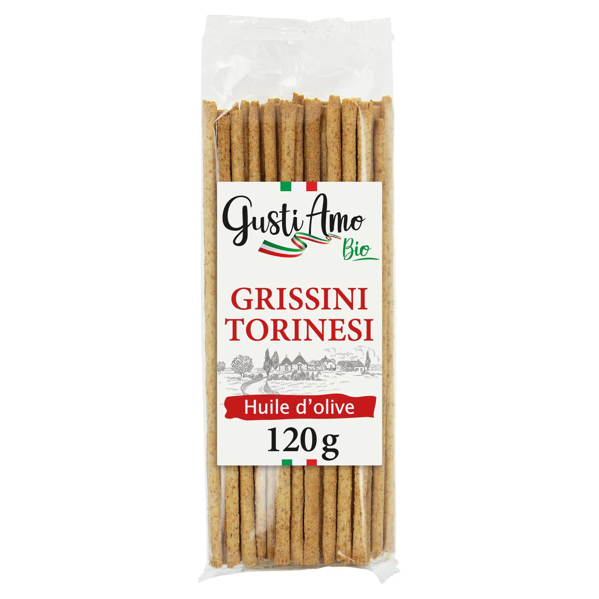 GUSTI AMO Grissini Torinesi bio à l'huile d'olive