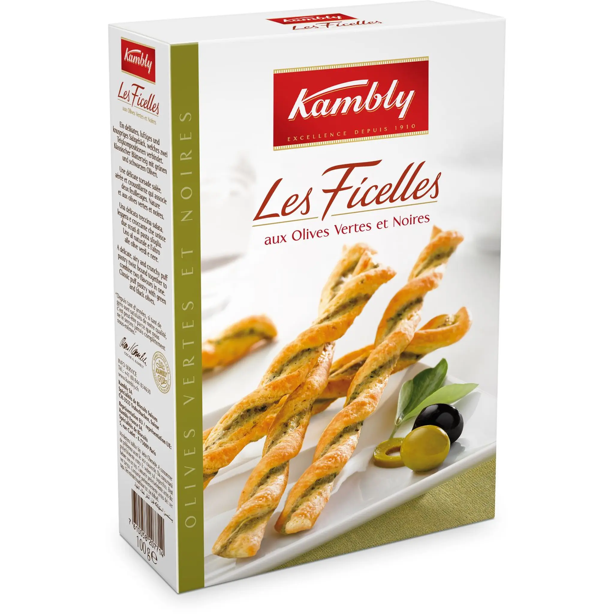 KAMBLY Les ficelles aux olives vertes et noires