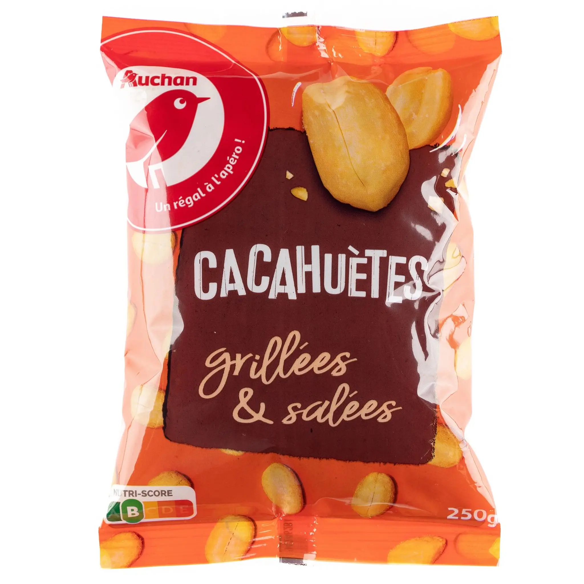 AUCHAN Cacahuètes grillées et salées