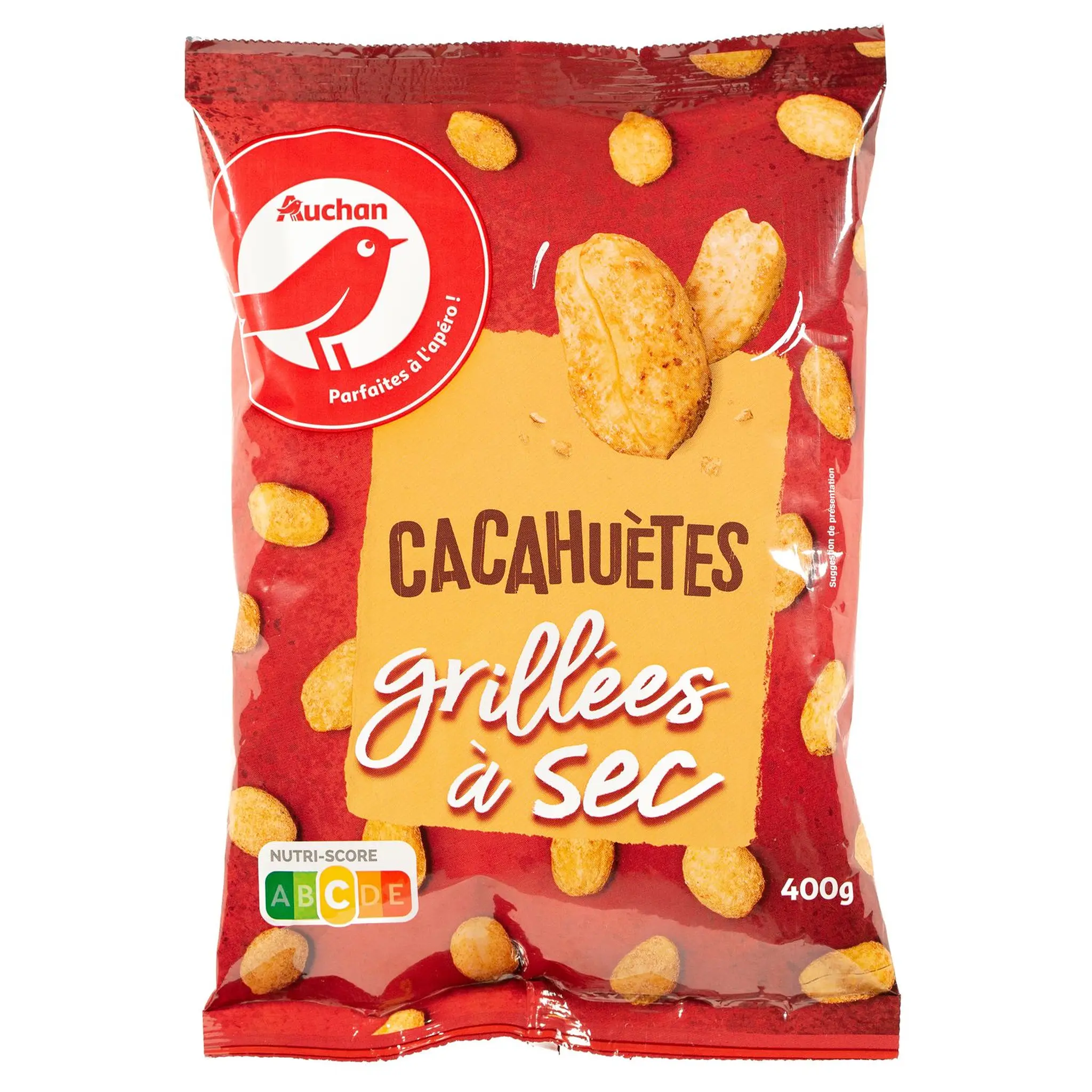 AUCHAN Cacahuètes grillées à sec