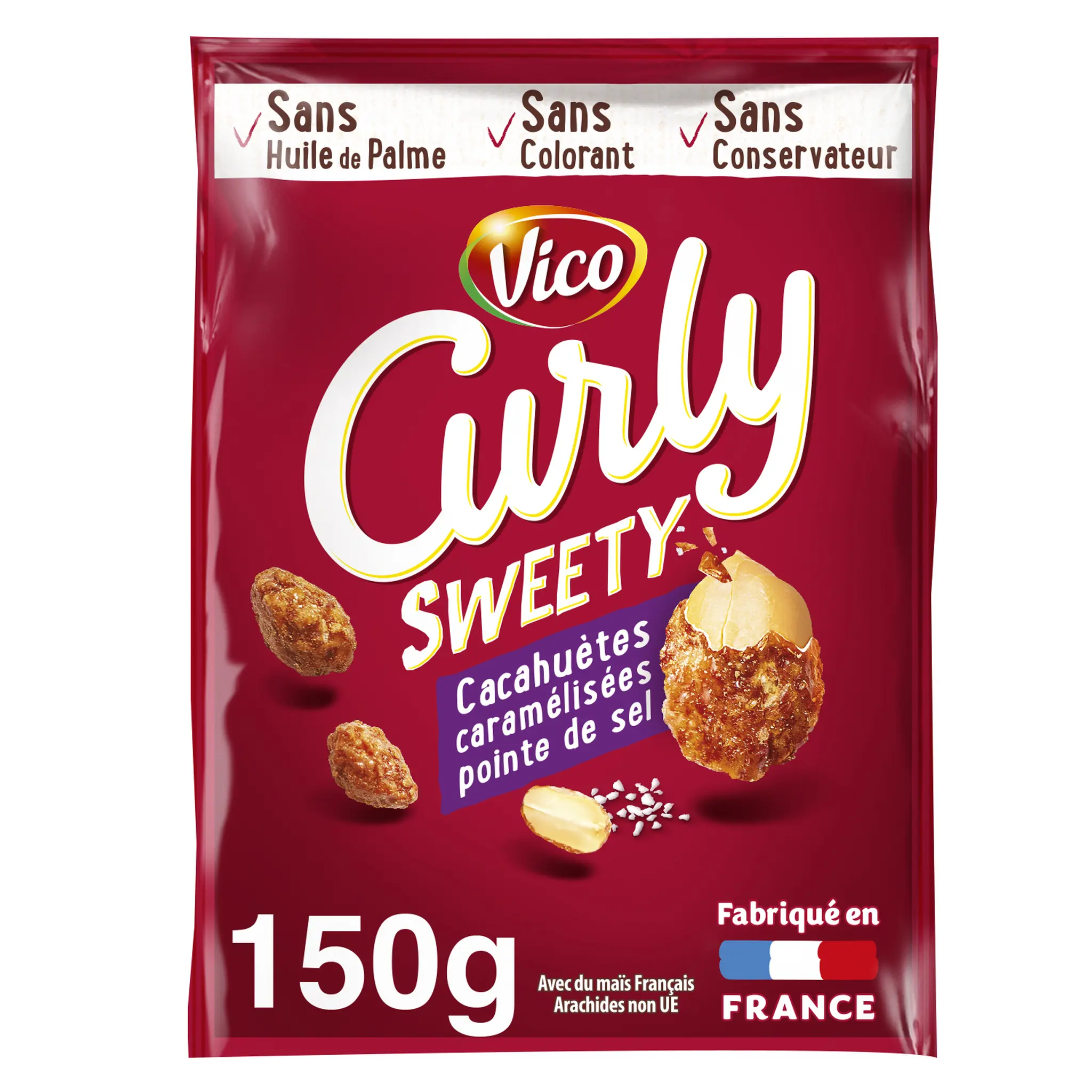 CURLY Sweety Cacahuètes caramélisées pointe de sel