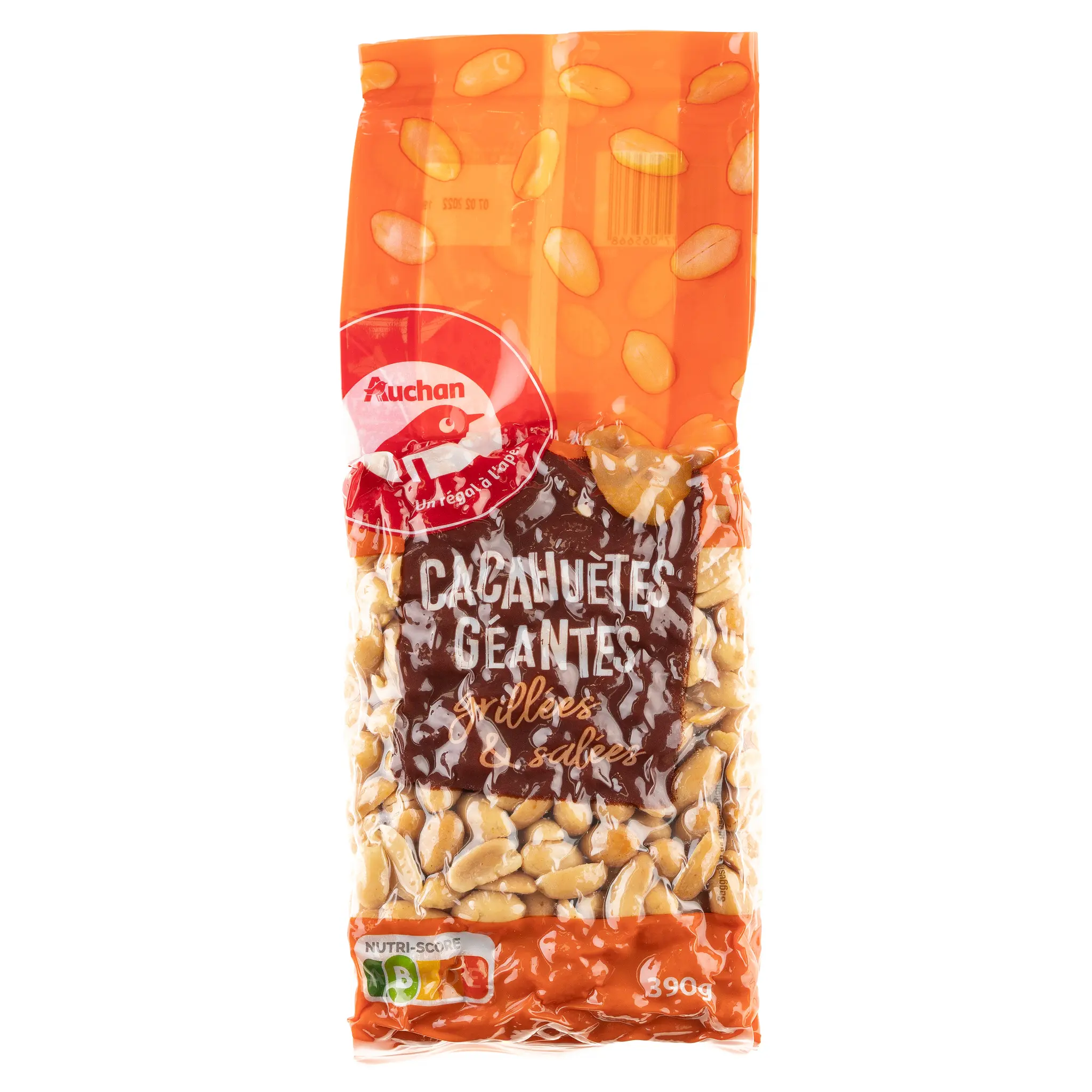 AUCHAN Cacahuètes géantes grillées et salées sous vide
