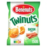 BENENUTS Cacahuètes enrobées goût bacon Twinuts