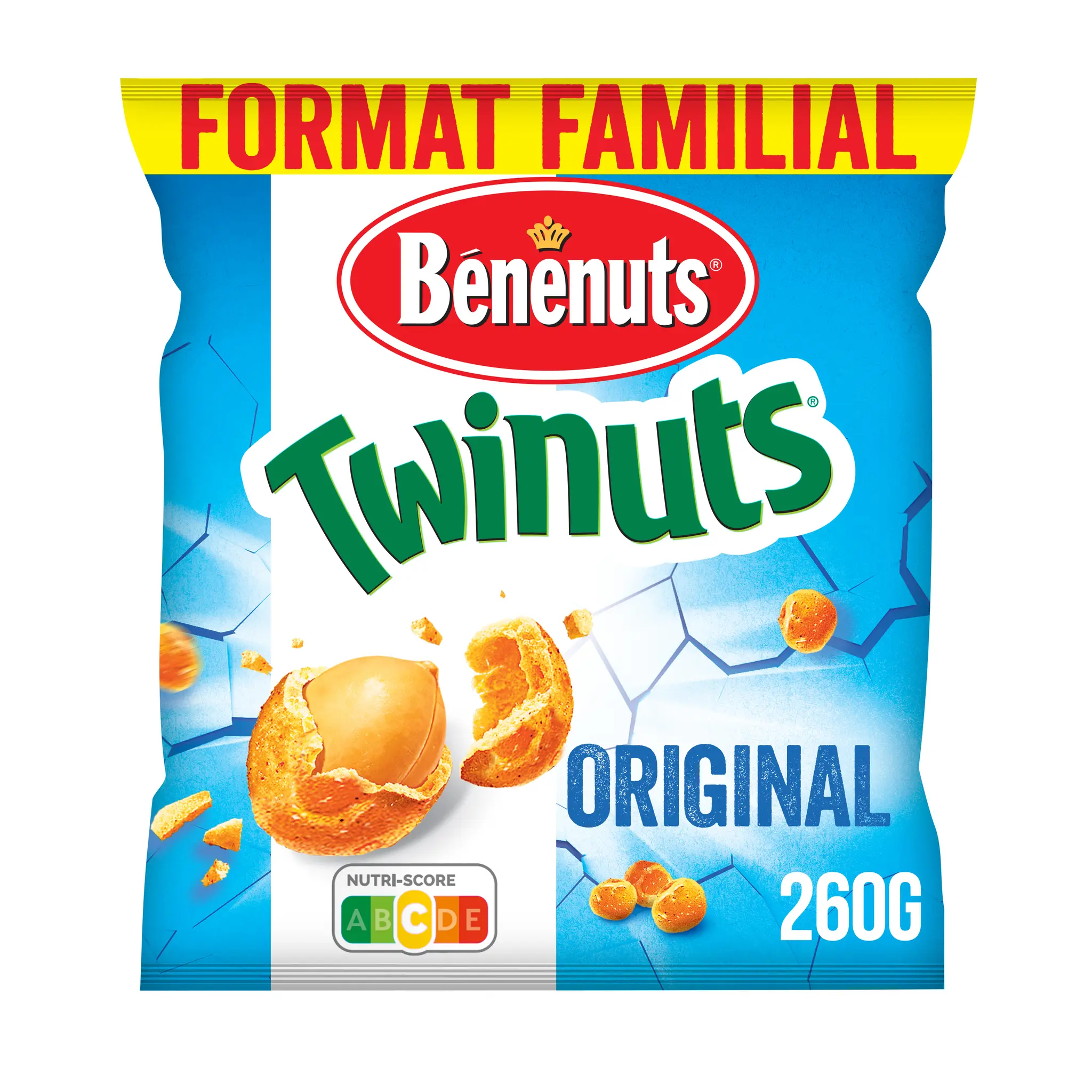 BENENUTS Cacahuètes enrobées Twinuts croustillantes goût salé