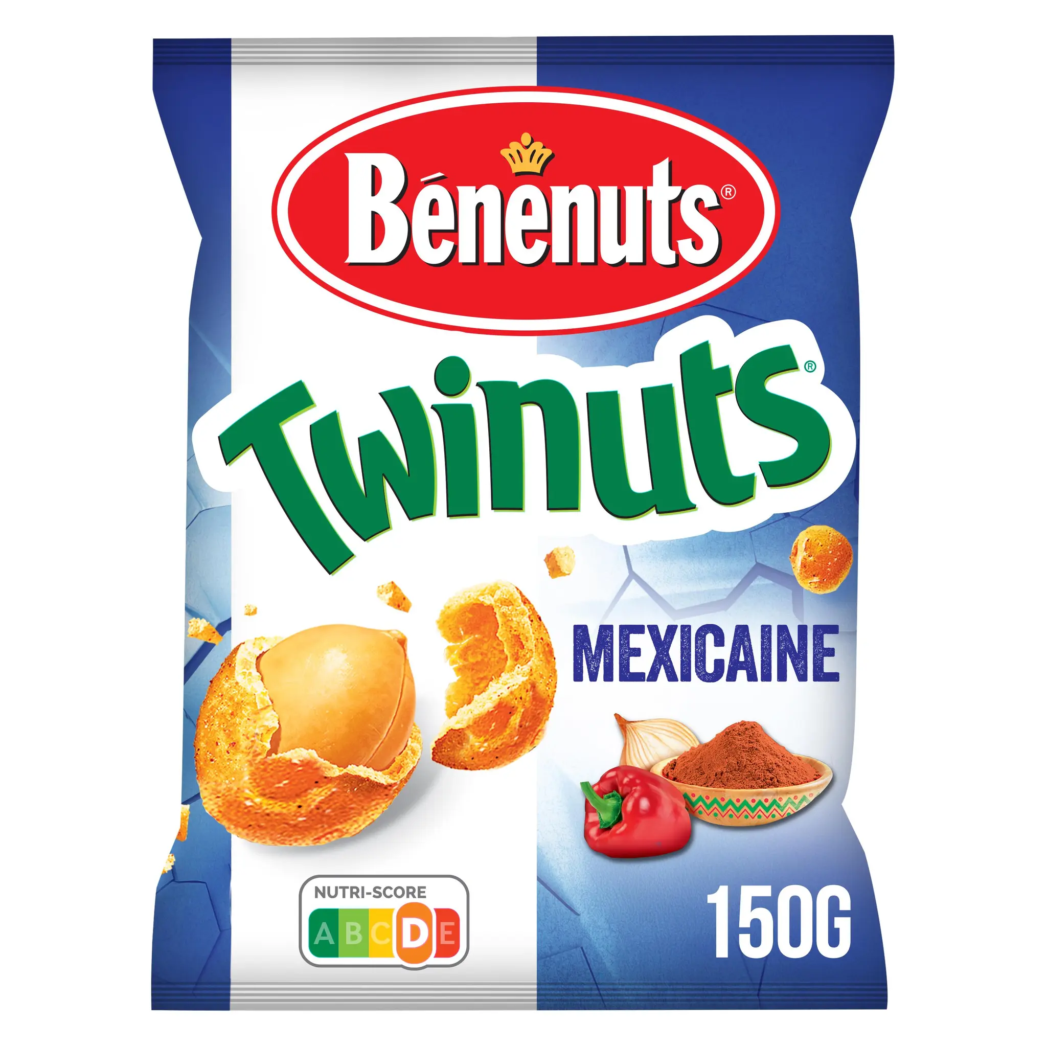 BENENUTS Cacahuètes enrobées saveur mexicaine Twinuts