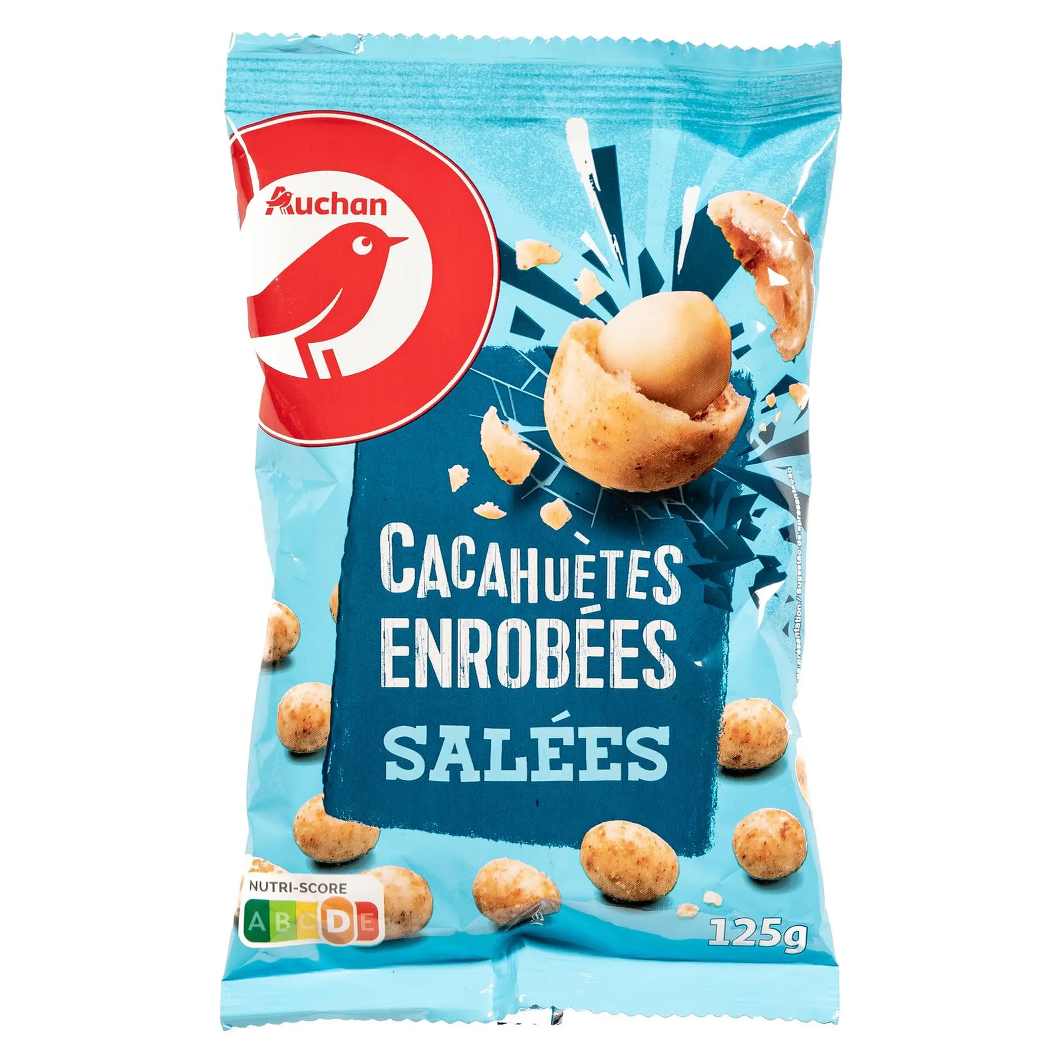 AUCHAN Cacahuètes enrobées salées