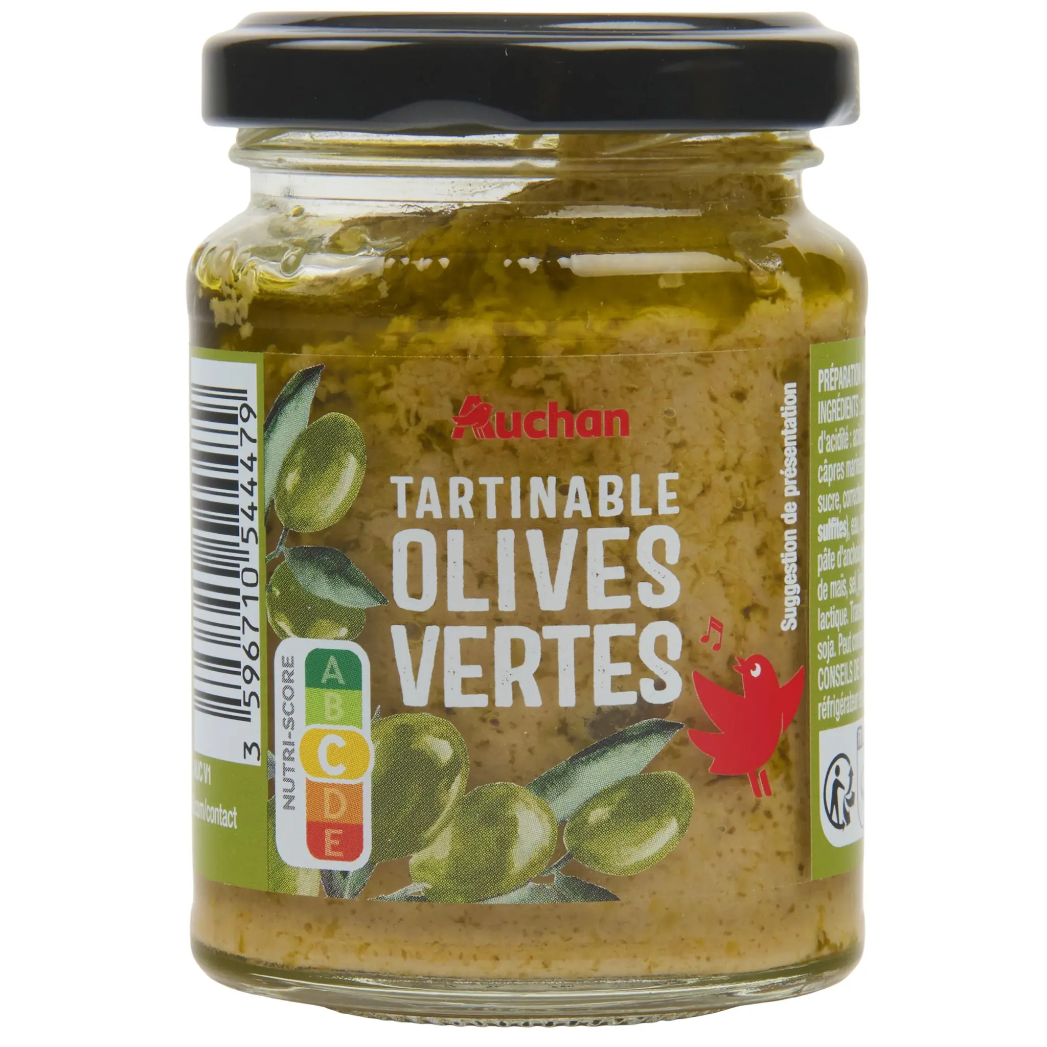 AUCHAN Tartinable olives vertes
