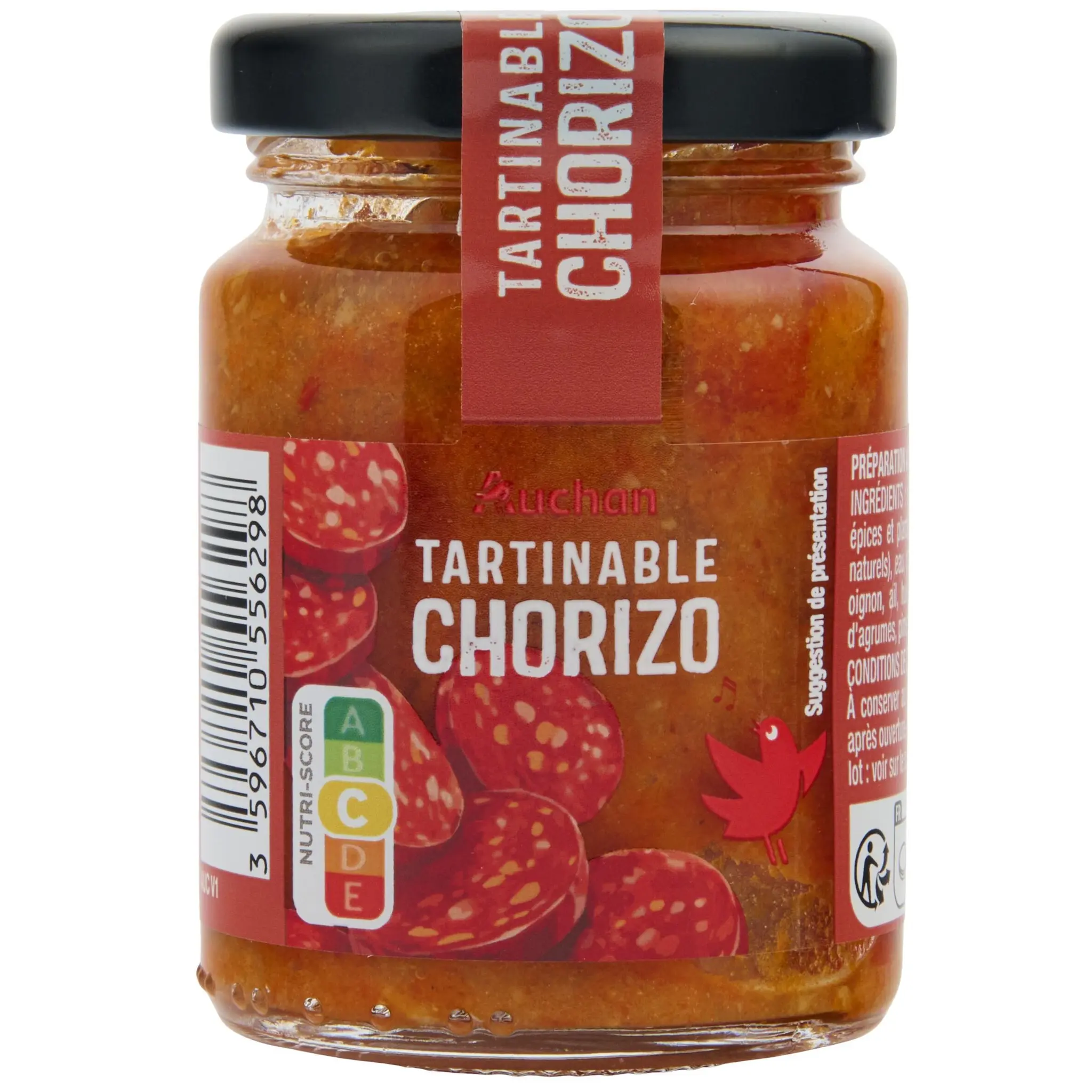 AUCHAN Tartinable au chorizo