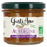 GUSTI AMO Bruschetta Aubergine tomate basilic bio légumes et basilic des Pouilles