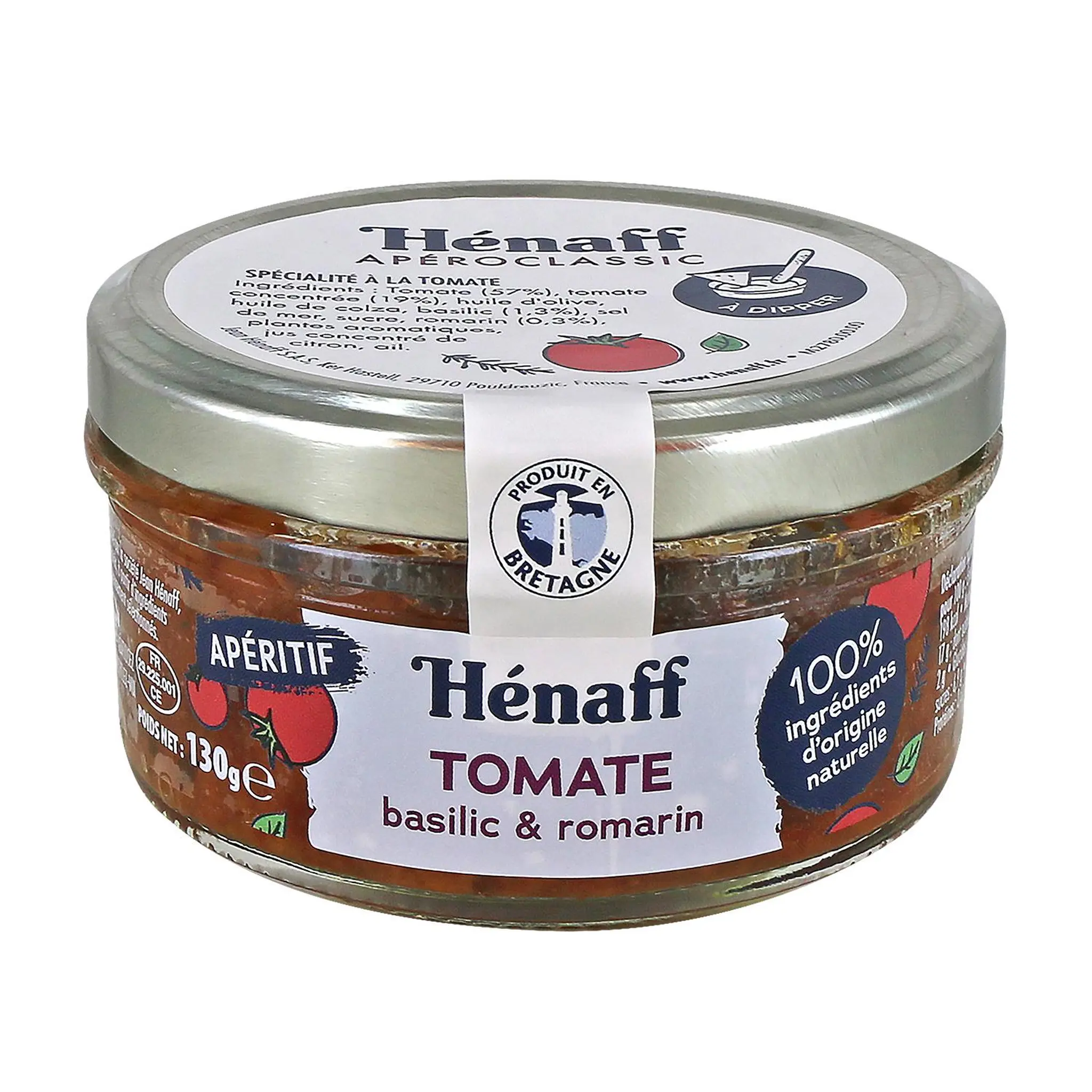 HENAFF Tartinade apéritif tomate basilic et romarin