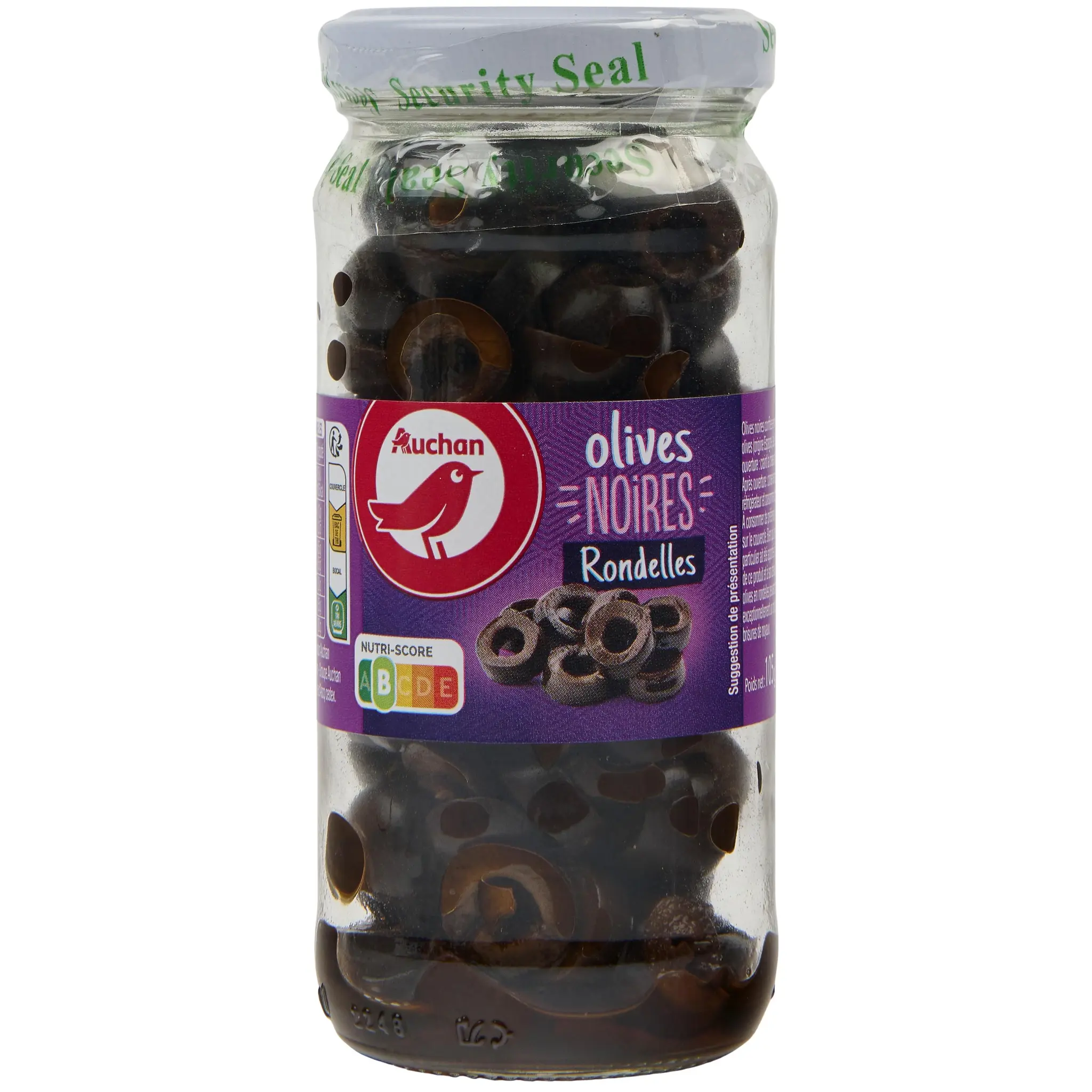 AUCHAN Olives noires en rondelles