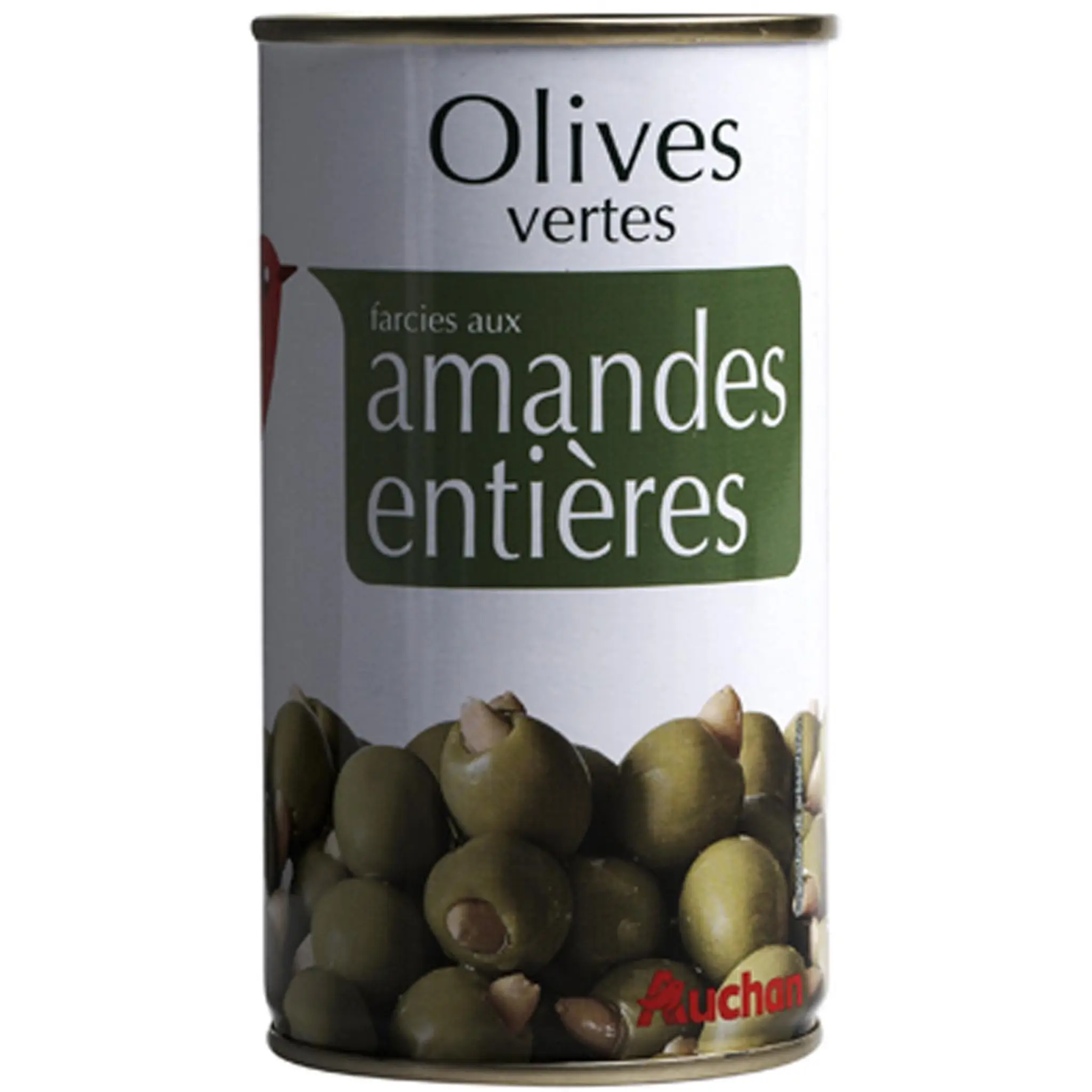 AUCHAN Olives vertes farcies aux amandes entières