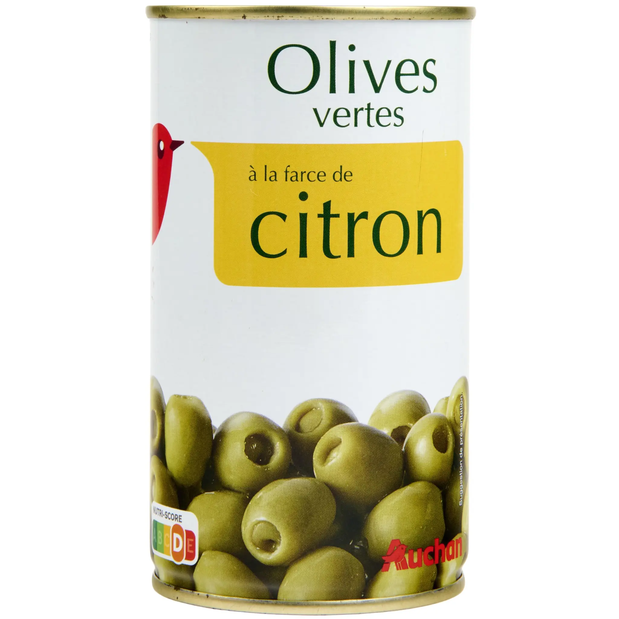 AUCHAN Olives vertes à la farce de citron
