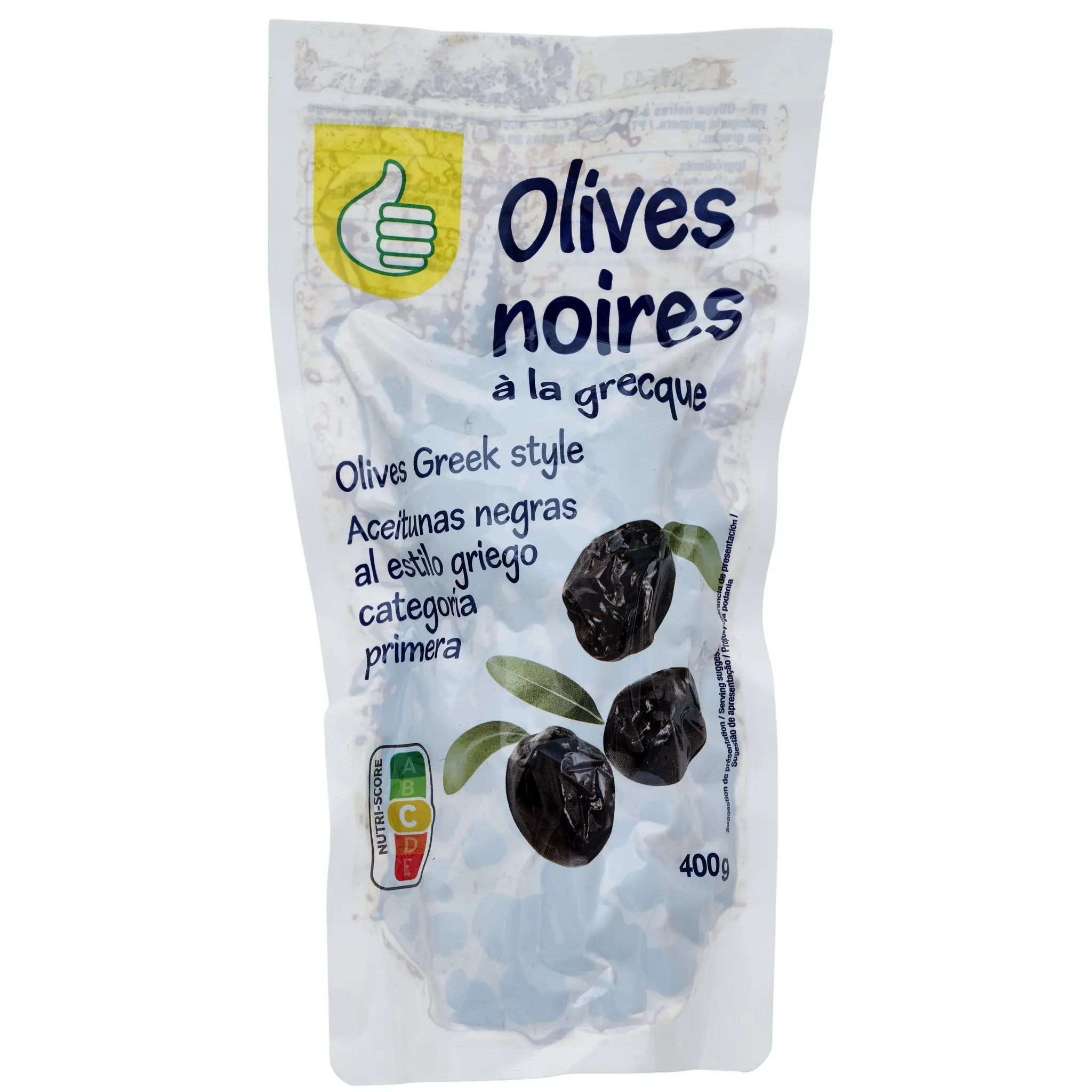 POUCE Olives noires à la grecque sachet refermable