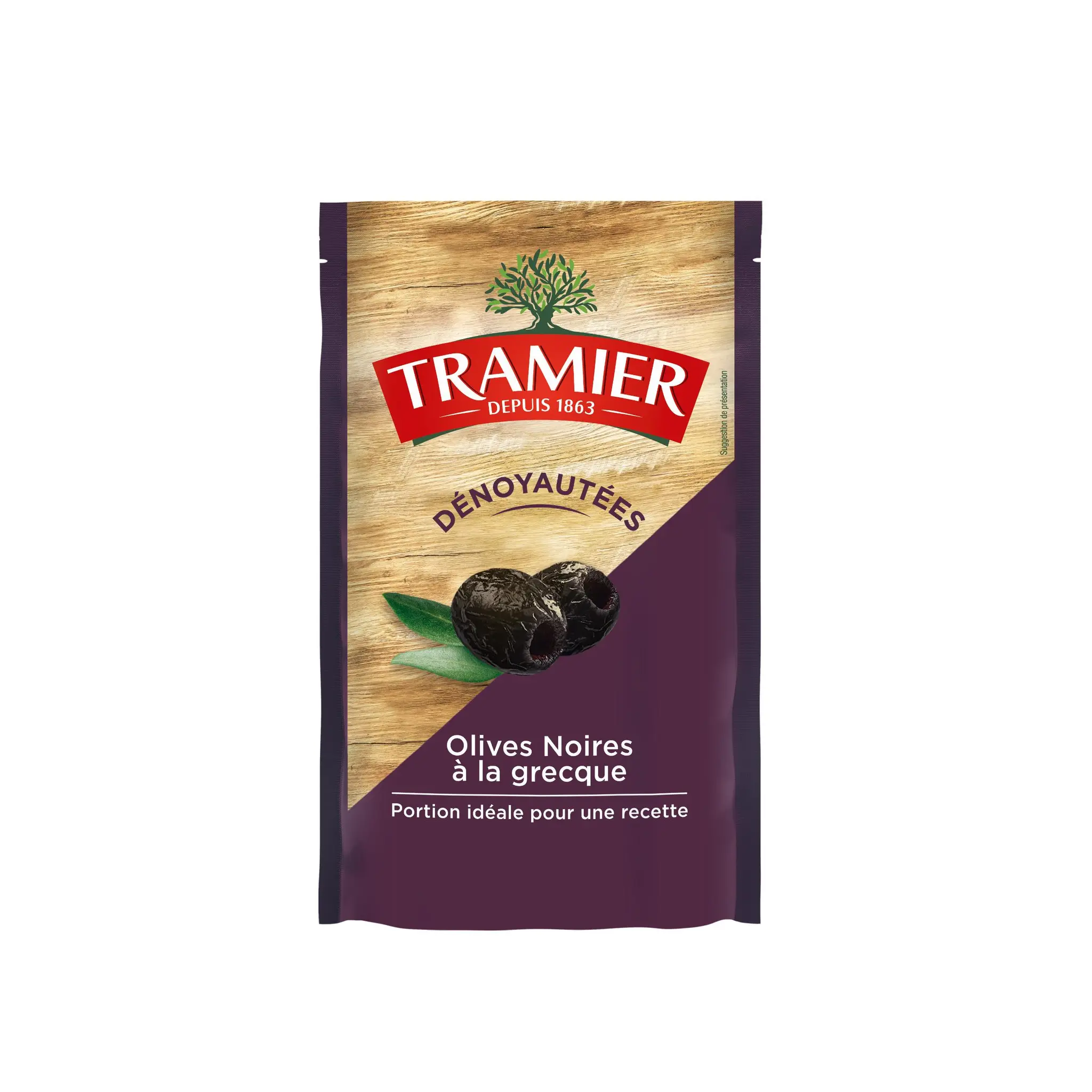 TRAMIER Olives noires à la grecque dénoyautées en sachet