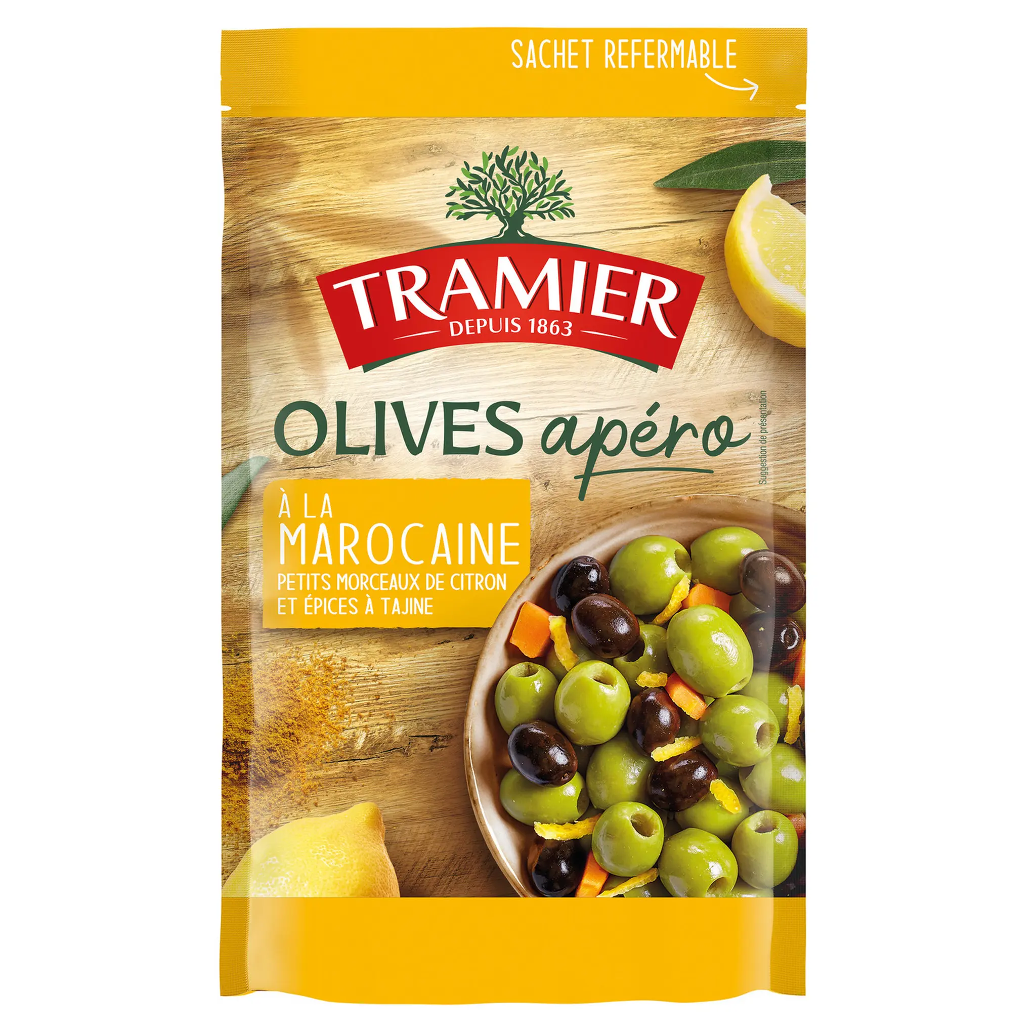 TRAMIER Olives apéro à la marocaine dénoyautées