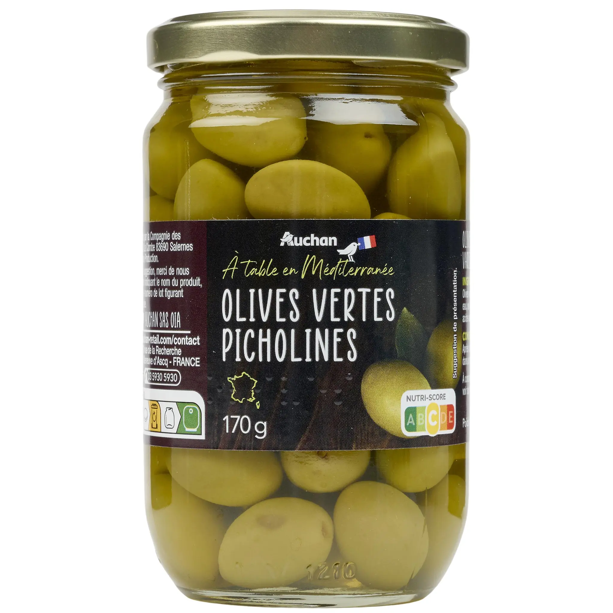 AUCHAN TERROIR Olives vertes picholines