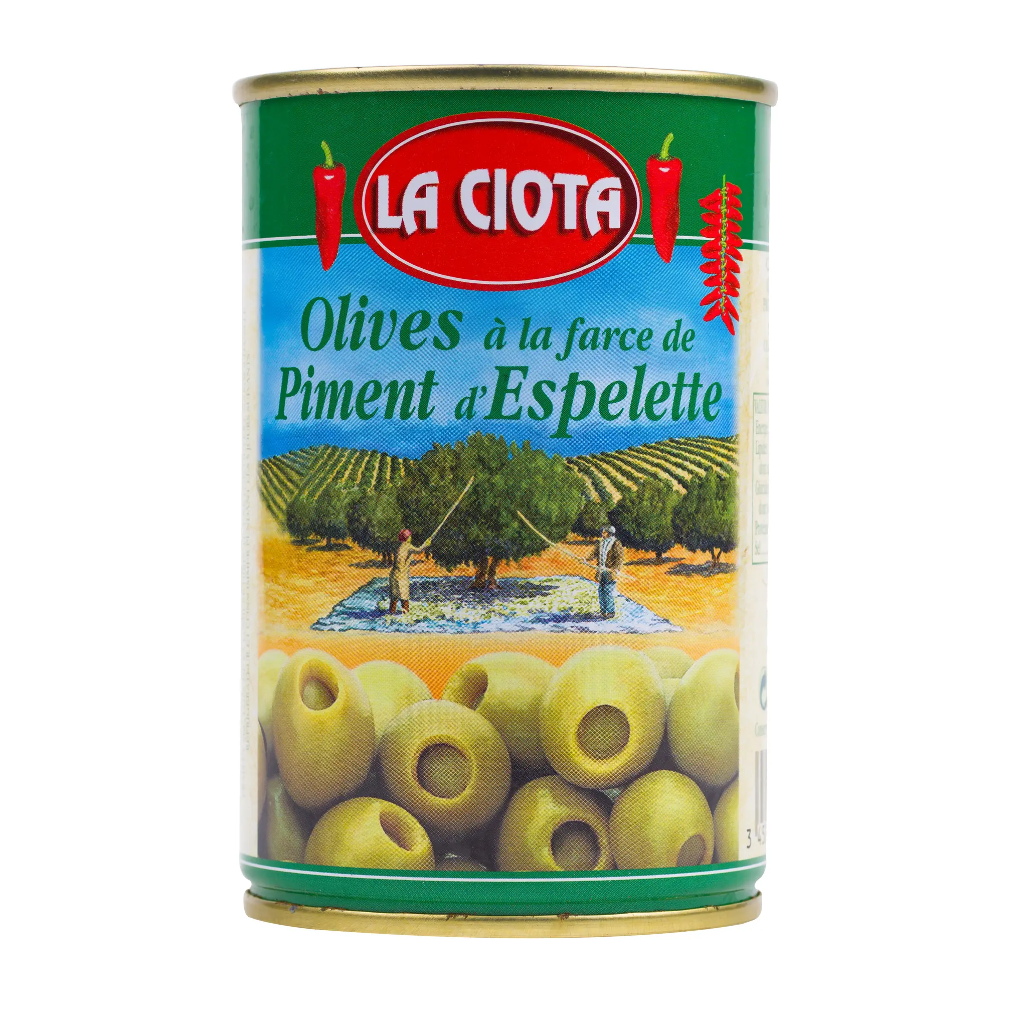 LA CIOTA Olives vertes à la farce de Piment d'Espelette