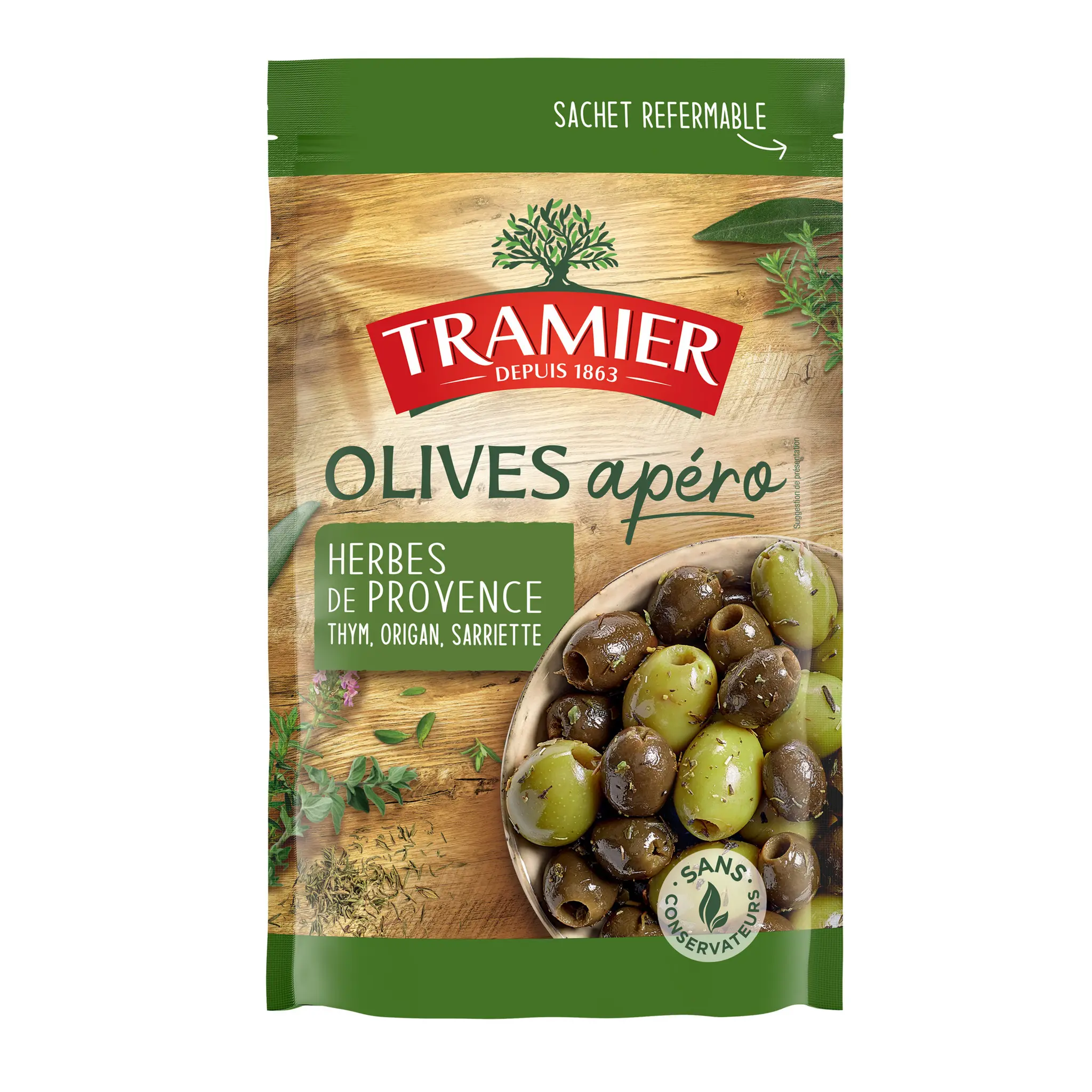 TRAMIER Olives apéro aux herbes de Provence
