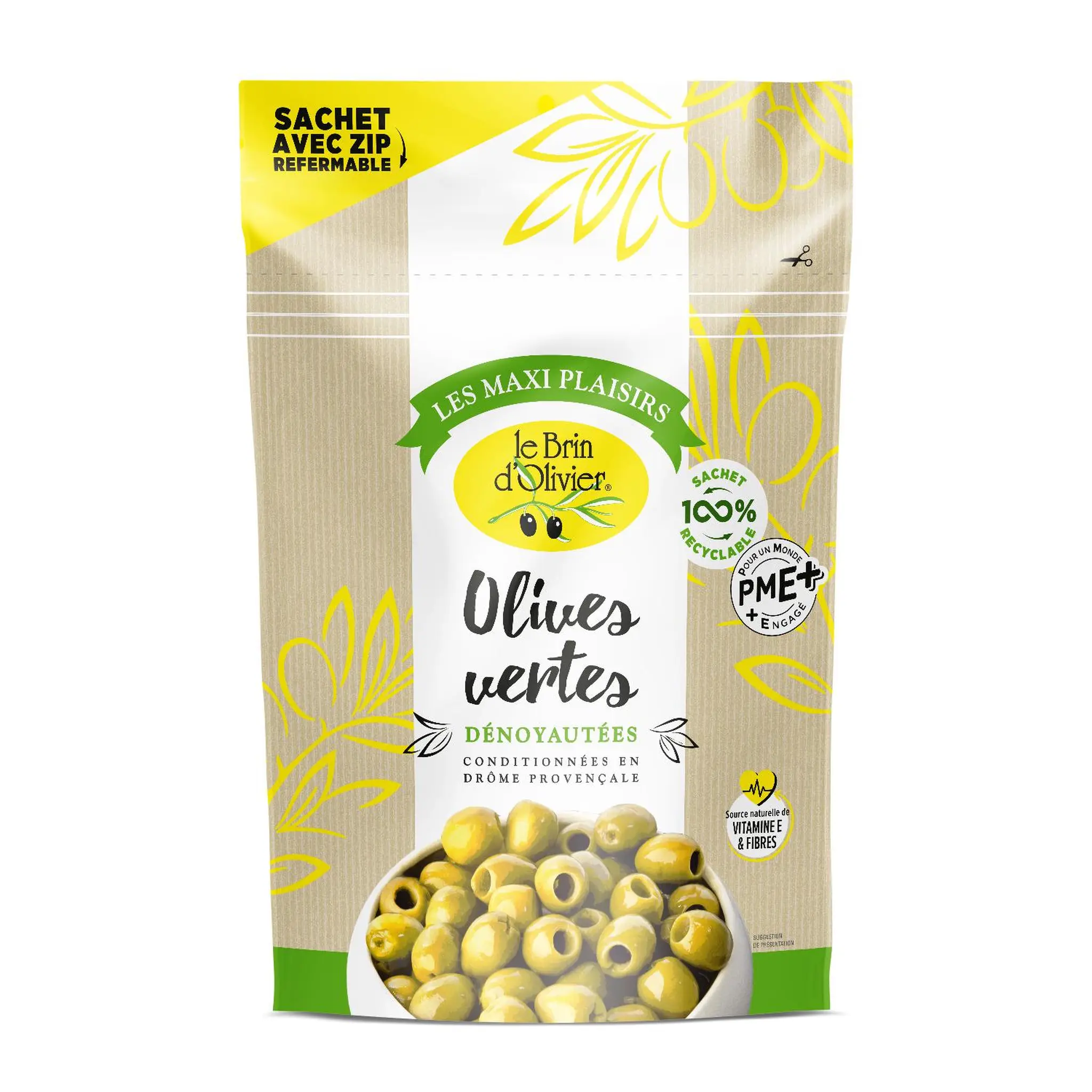 LE BRIN D'OLIVIER Olives vertes dénoyautées
