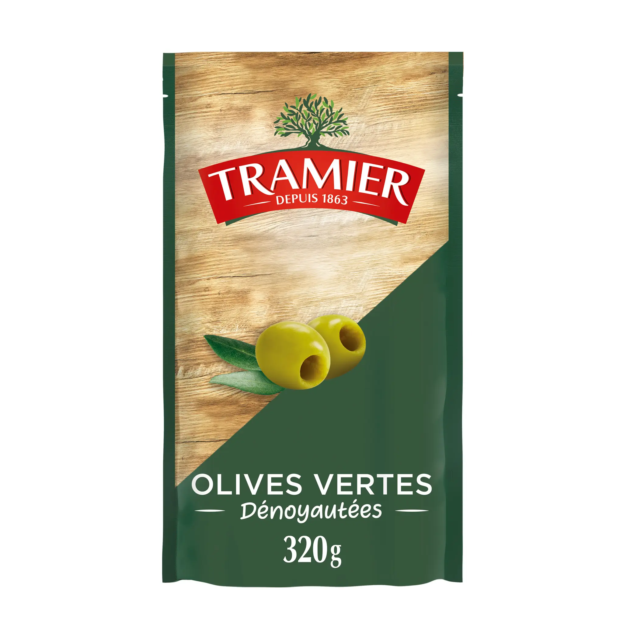 TRAMIER Olives vertes dénoyautées en sachet