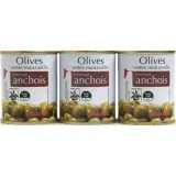 AUCHAN Olives vertes manzanilla farcies aux anchois en boîte