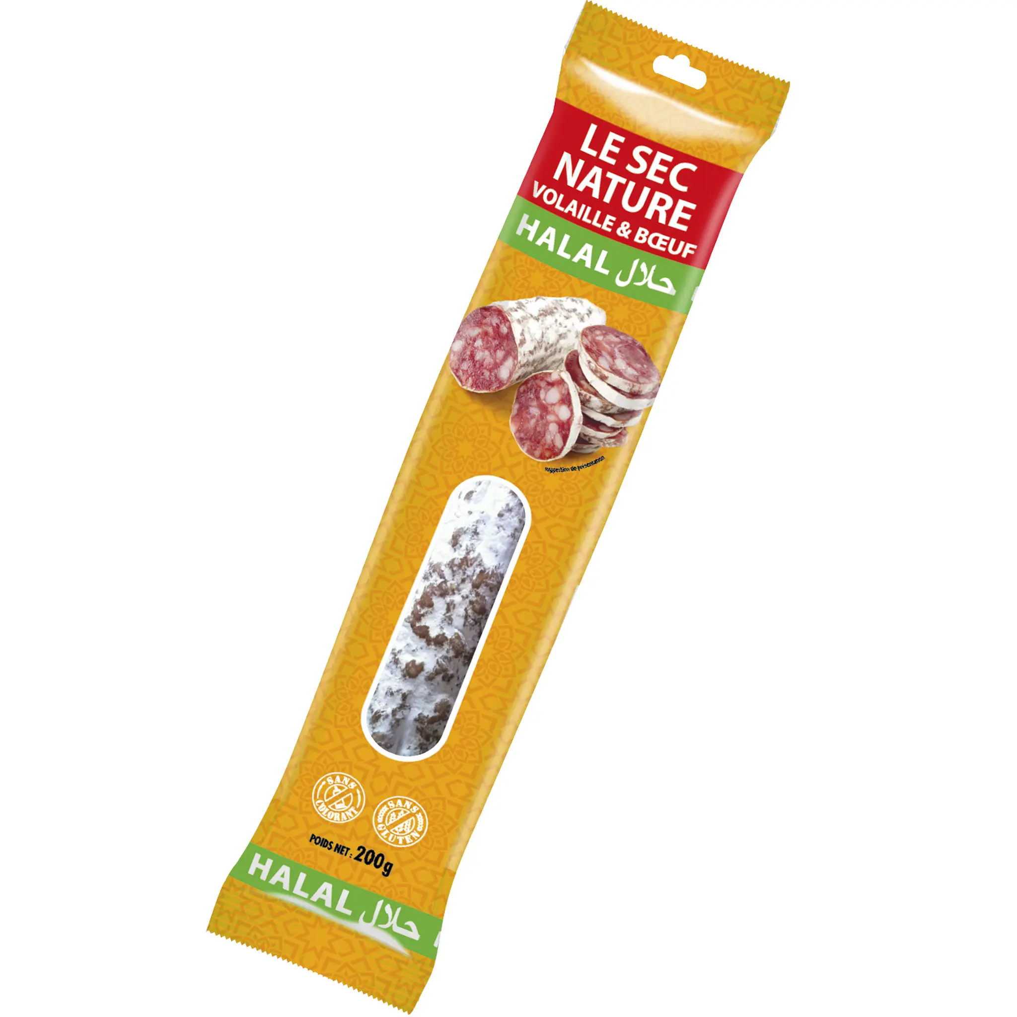 Saucisson sec volaille et boeuf halal
