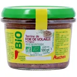 AUCHAN BIO Terrine de foie de volaille au cognac
