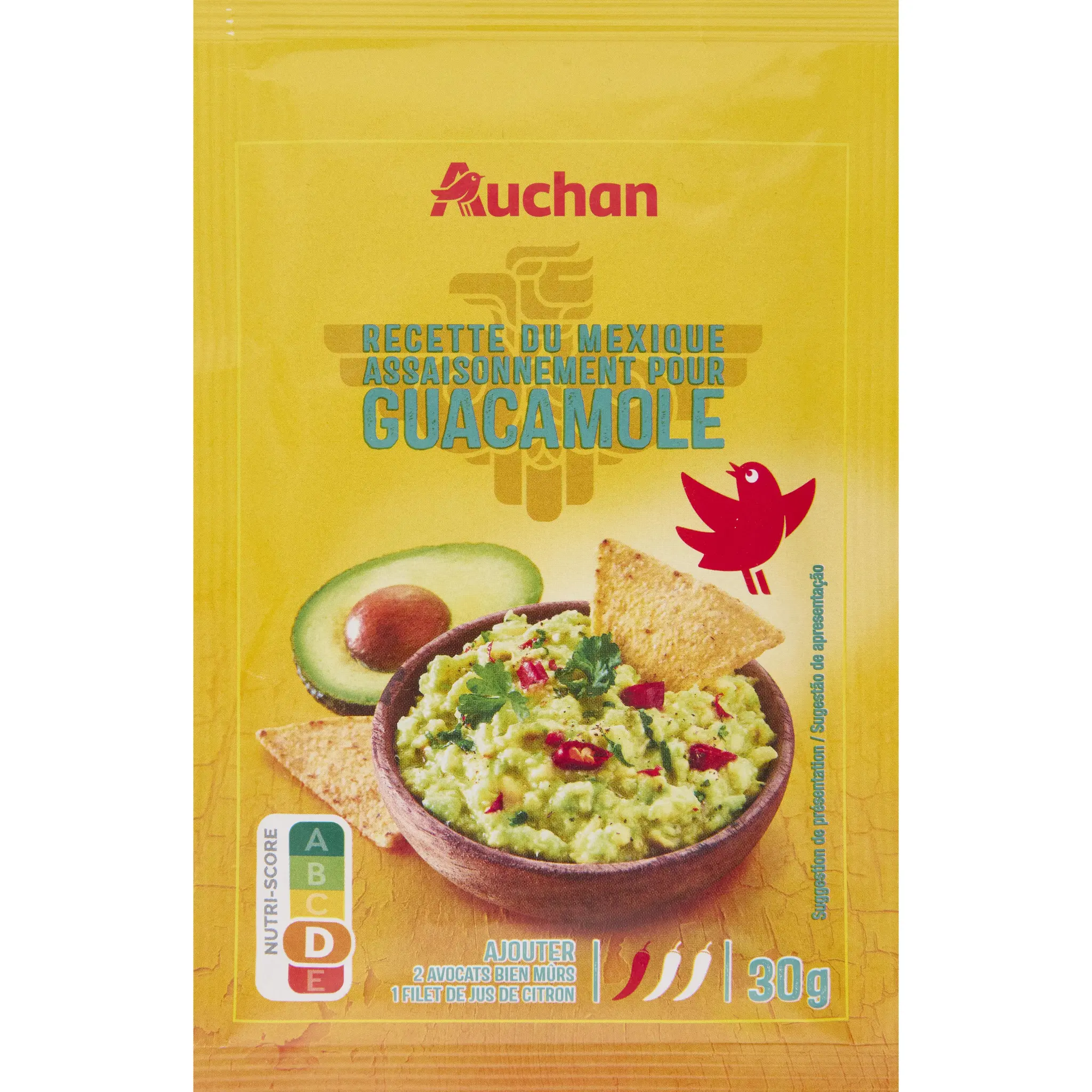 AUCHAN Assaisonnement doux pour guacamole
