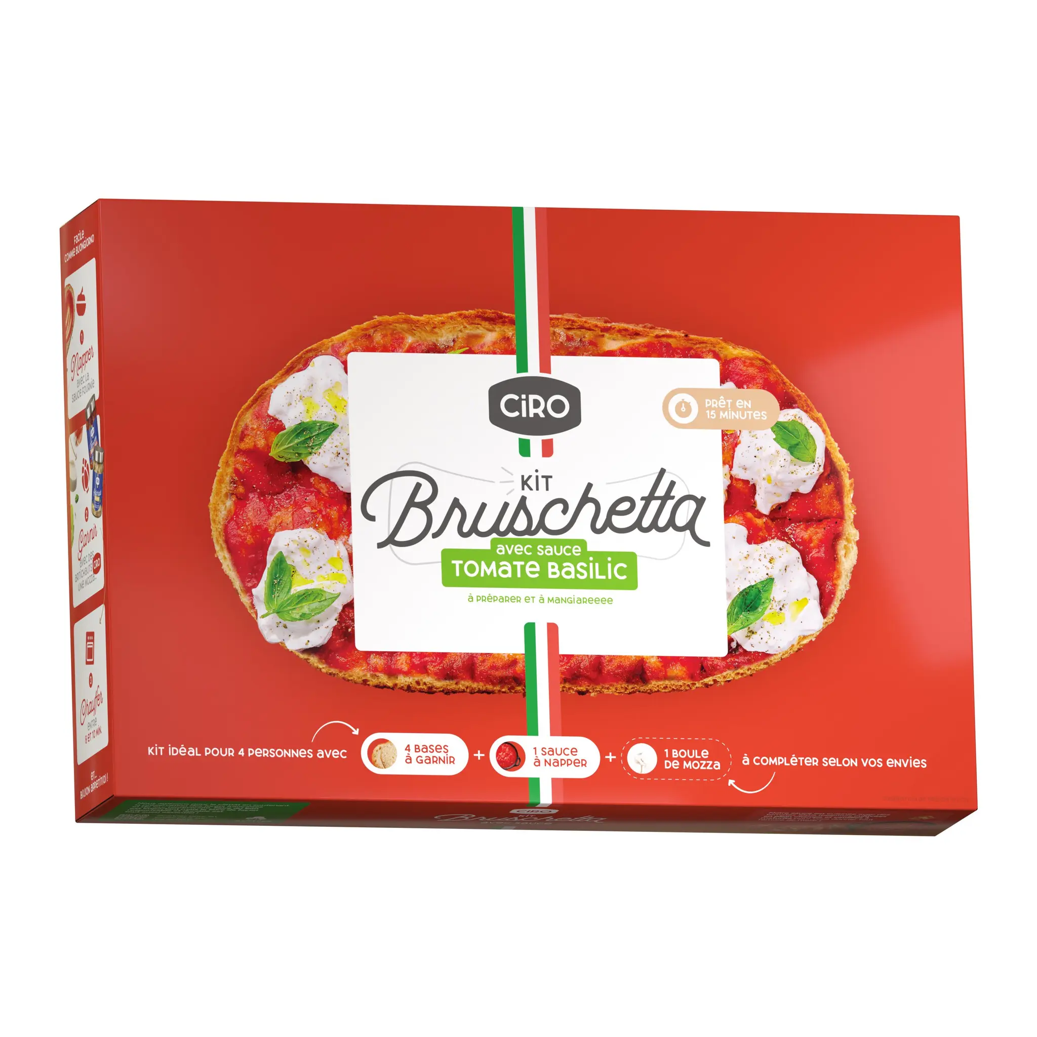 CIRO Kit à bruschetta avec sauce tomate basilic