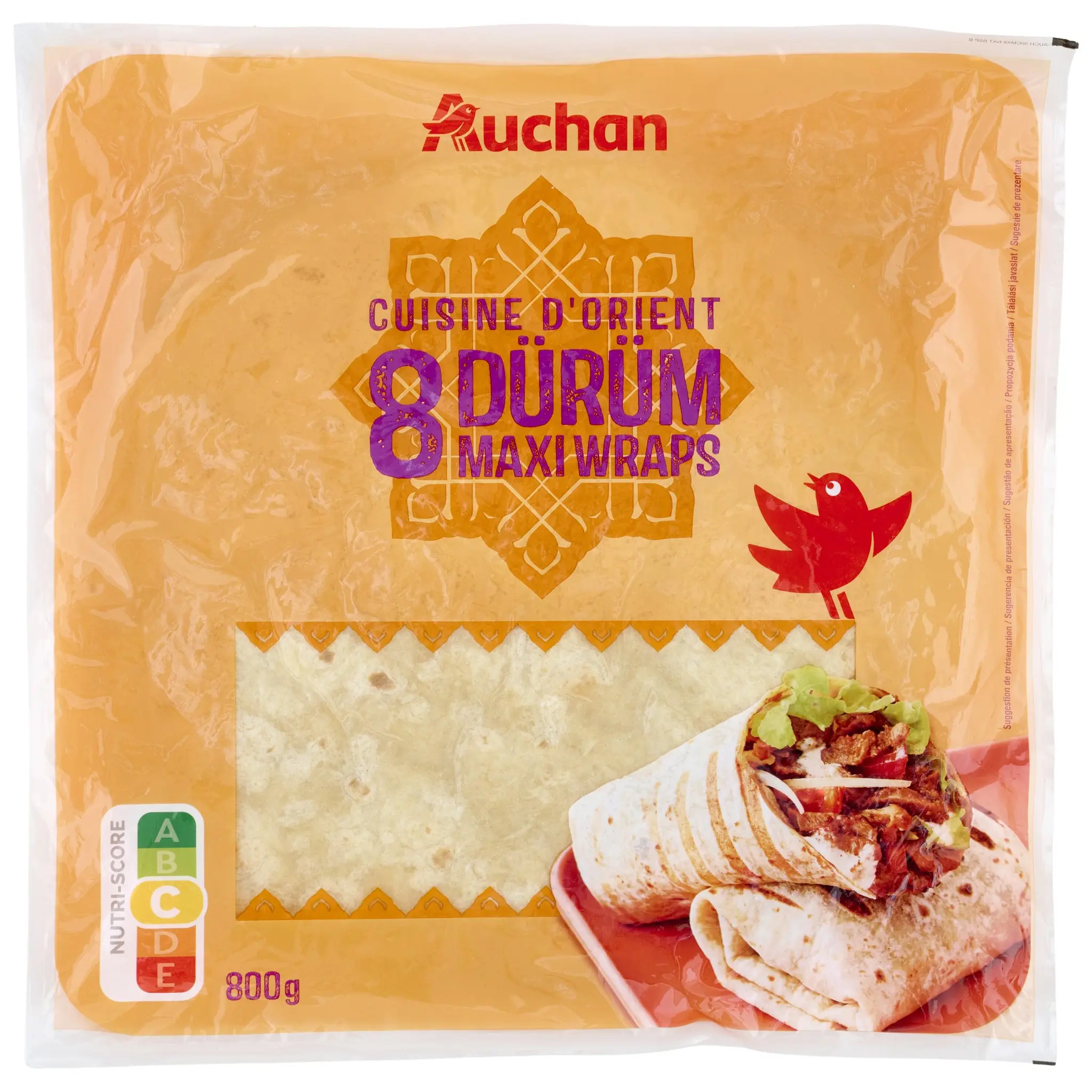AUCHAN Durum maxi wraps cuisine d'orient