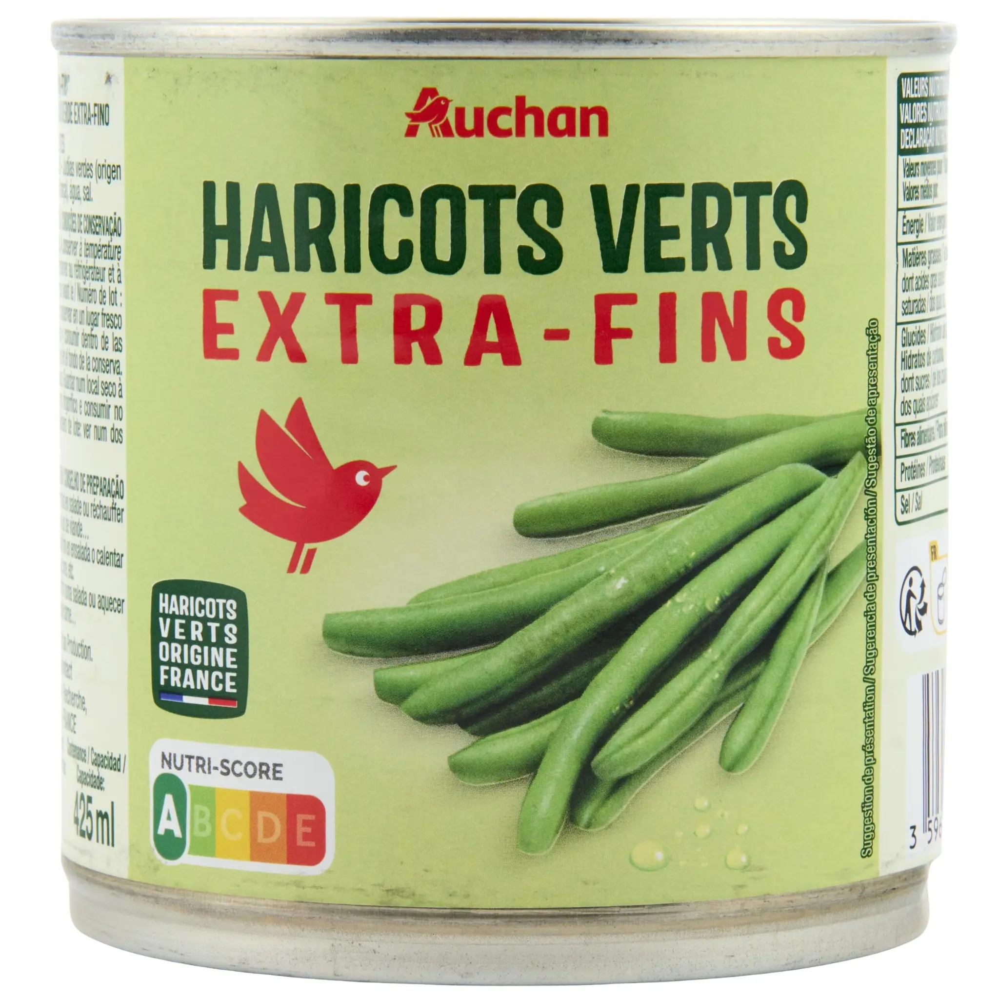 AUCHAN Haricots verts extra-fins