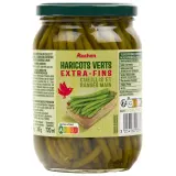 AUCHAN Haricots verts extra fins cueillis et rangés main en bocal